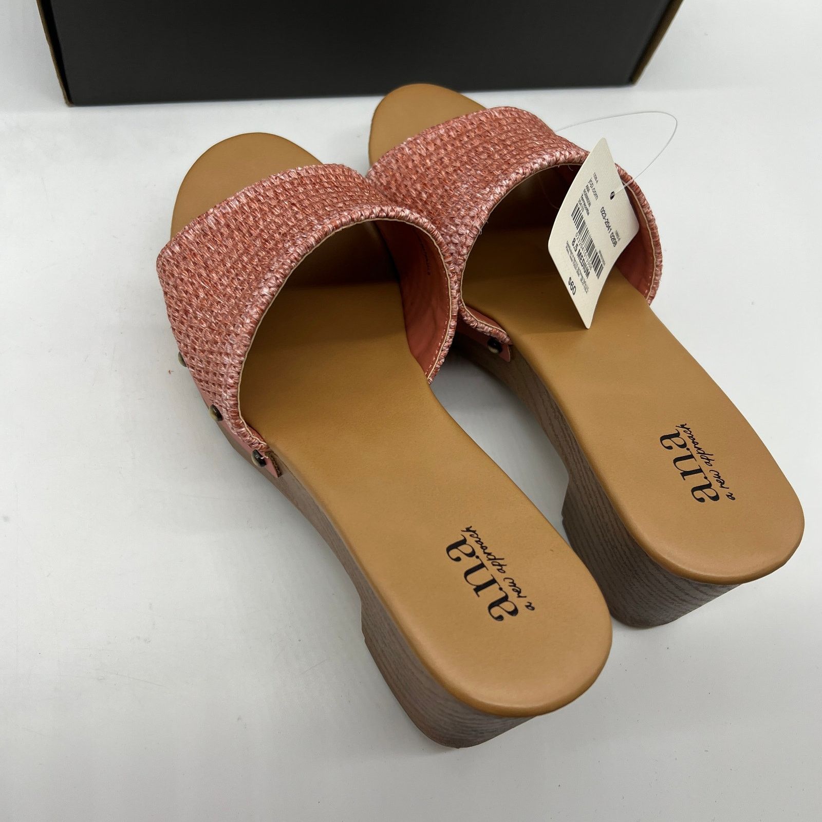 Other a.n.a Womens Robinson Heeled Sandals Terracotta Size US 8.5 / IT 38.5 - 9 Thumbnail