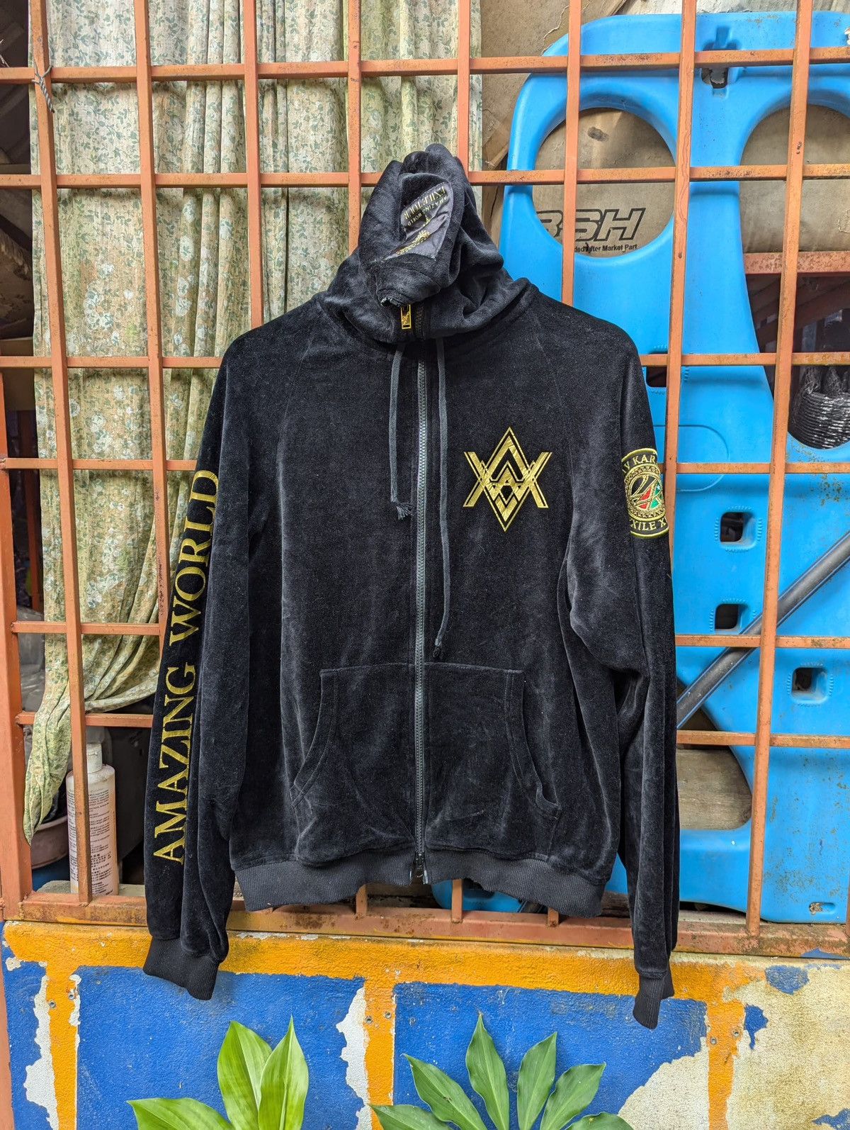 Japanese Brand 24karat Tour Exile Hoodie Velvet Size US S / EU 44-46 / 1 - 1 Thumbnail