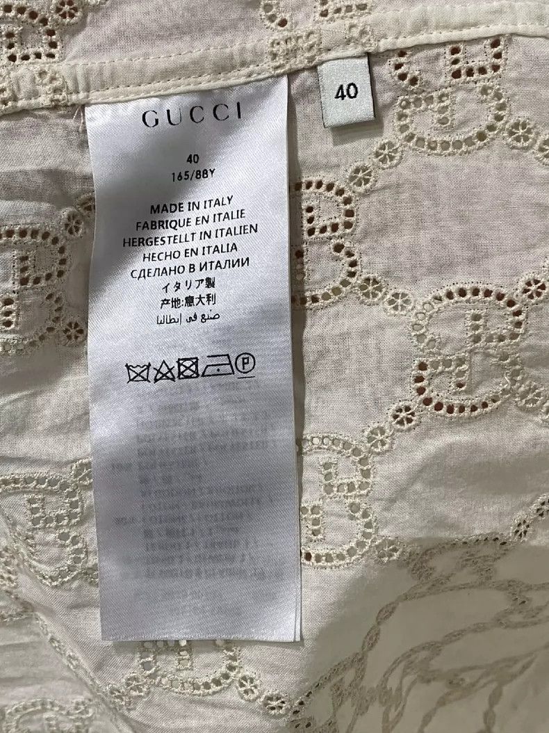 Gucci Gucci Beige hollow full printed edge shirt 2501-Nextarrow Size US XXS / EU 40 - 5 Thumbnail