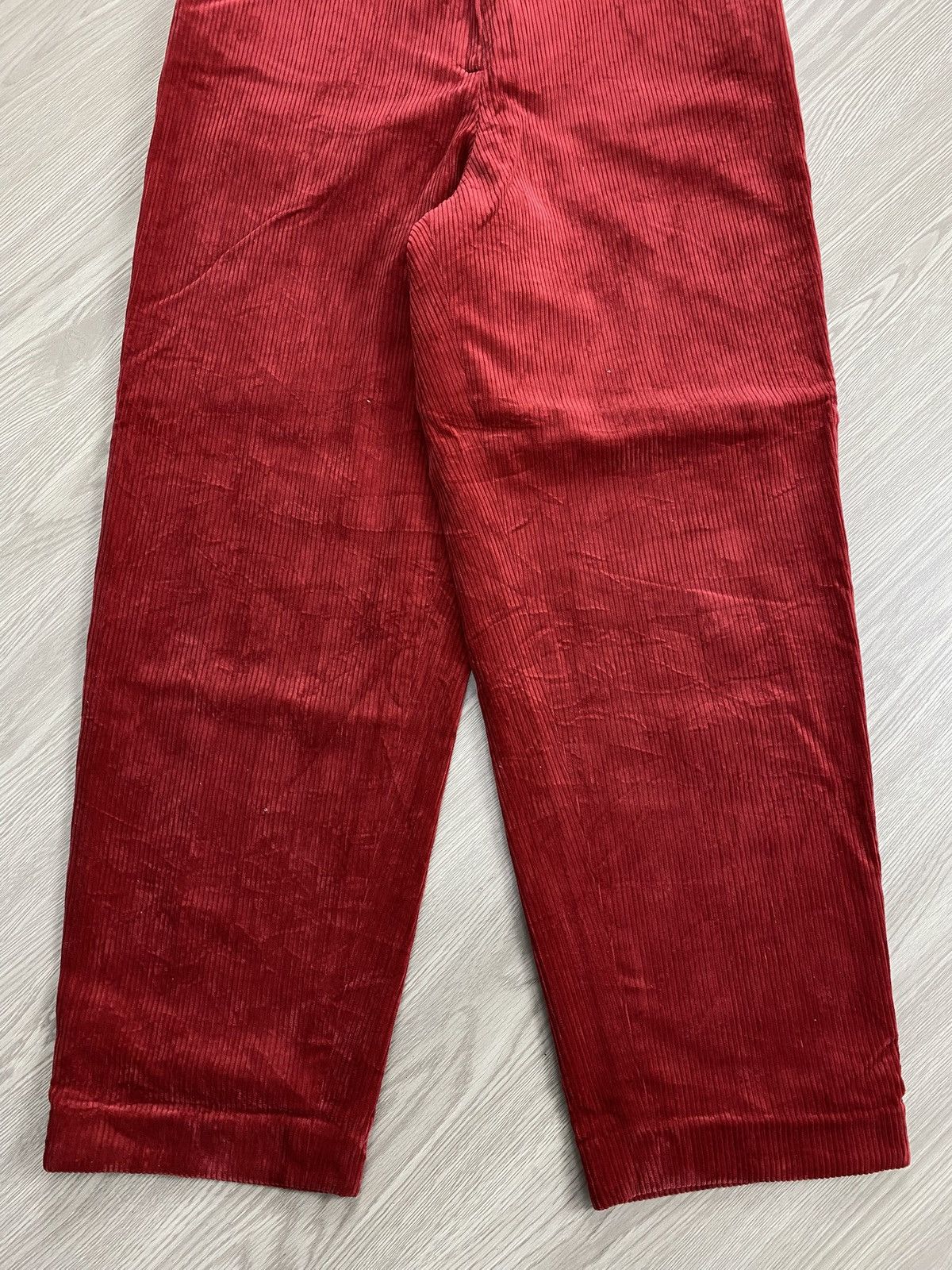 Christian Dior Monsieur 1990s Vintage Christian Dior Sport Red Corduroy Baggy Pants Size 38" / US 16 / IT 52 - 3 Thumbnail
