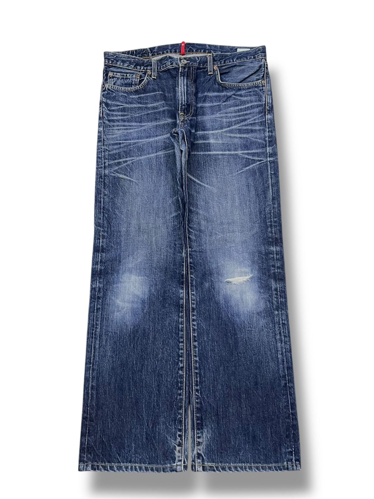 Uniqlo Vintage Uniqlo UJ S002 Japan - Faded Whisker Wash Jeans Size US 36 / EU 52 - 2 Thumbnail