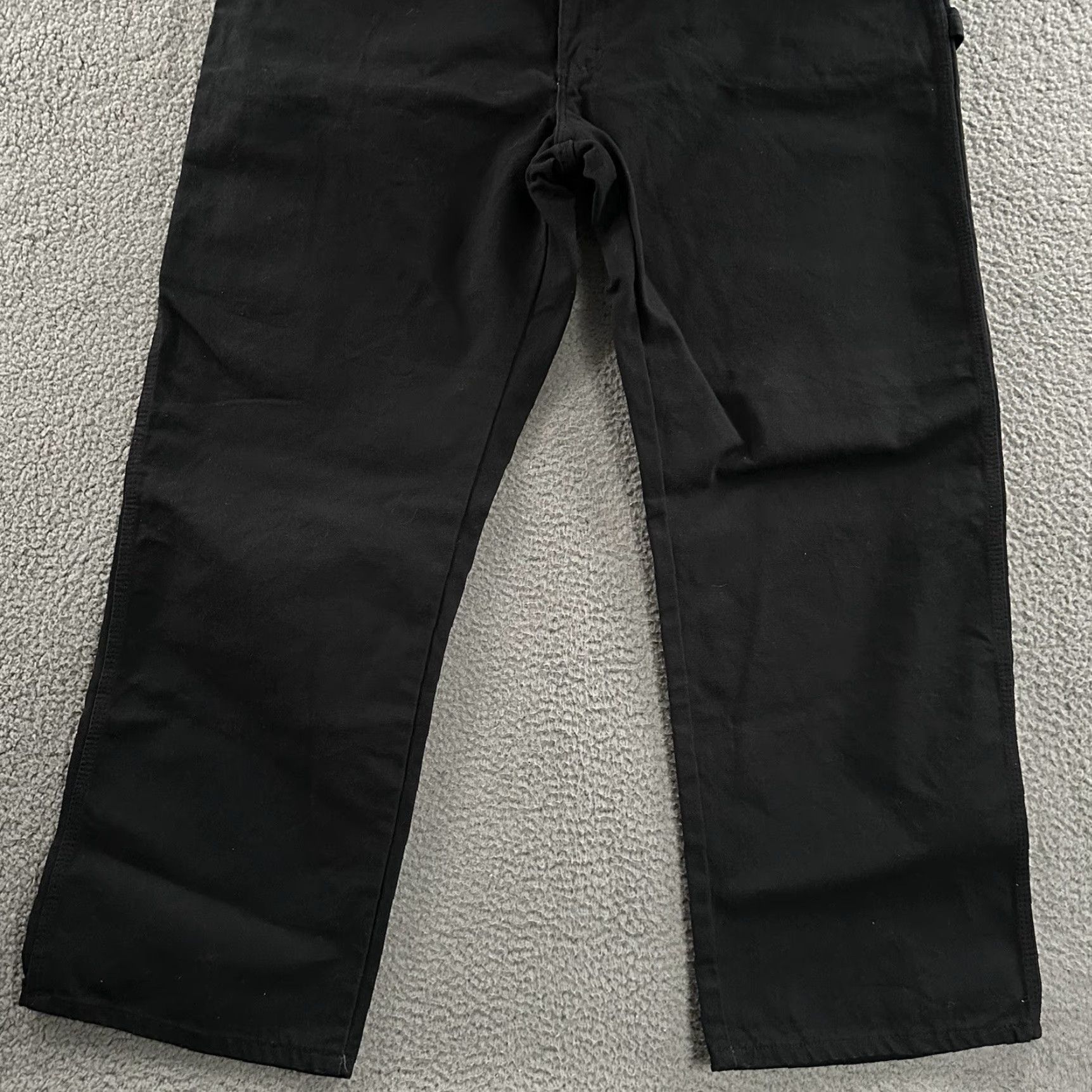 Dickies Dickies Jeans Mens Black 42x30 Carpenter Relaxed Fit Canvas Cotton Workwear Straight Pockets Size US 42 / EU 58 - 5 Thumbnail
