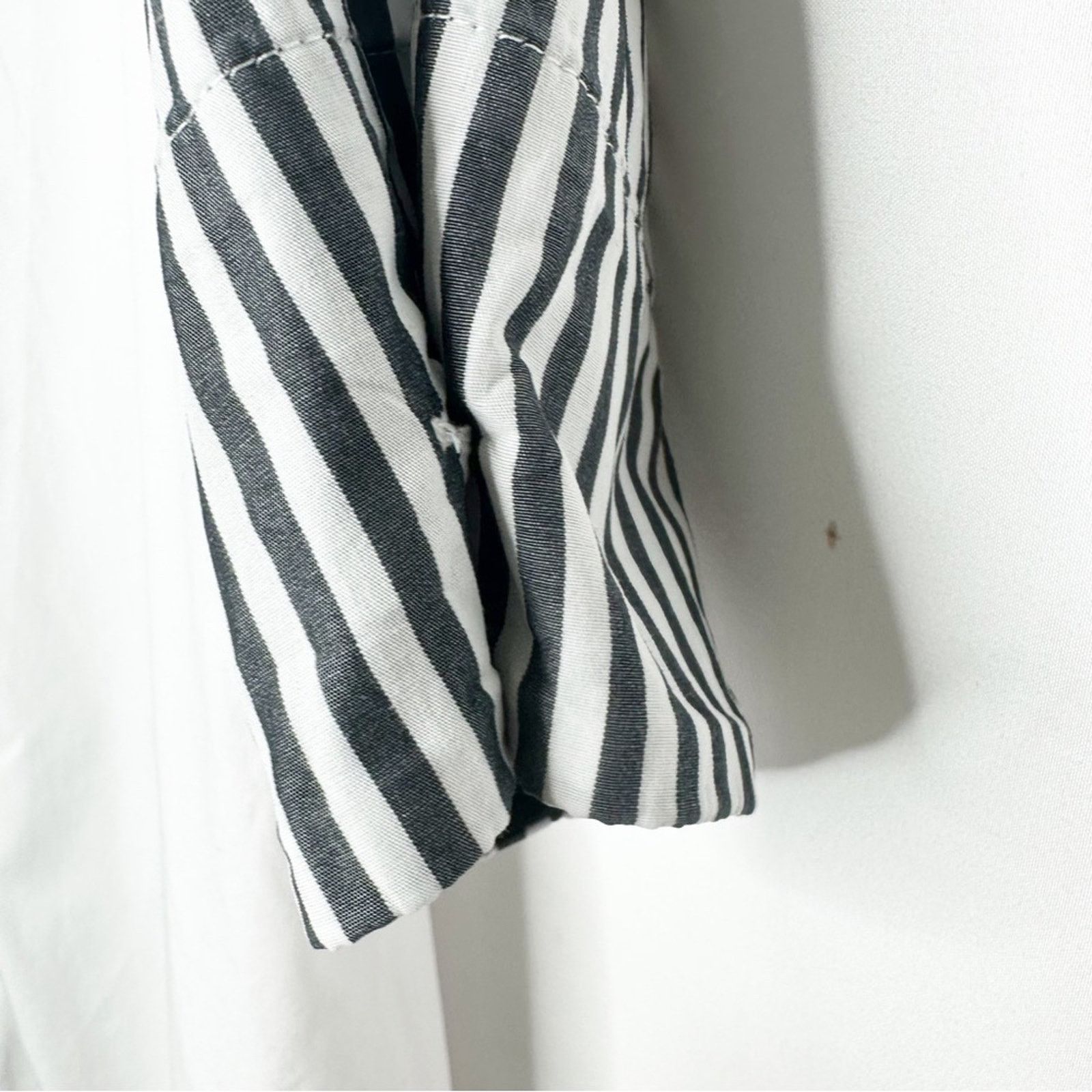 Other TOME Black White Striped Tie Front Shirt Dress in Size 6 Size M / US 6-8 / IT 42-44 - 6 Thumbnail