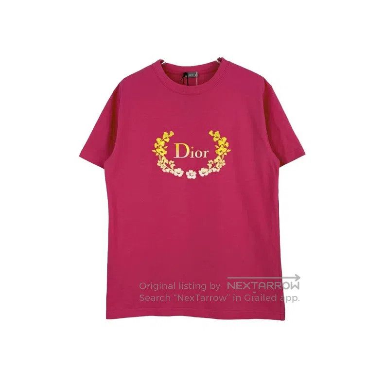 Dior Dior Rose-red gradient embroidery logo short sleeves Size US M / EU 48-50 / 2 - 1 Thumbnail