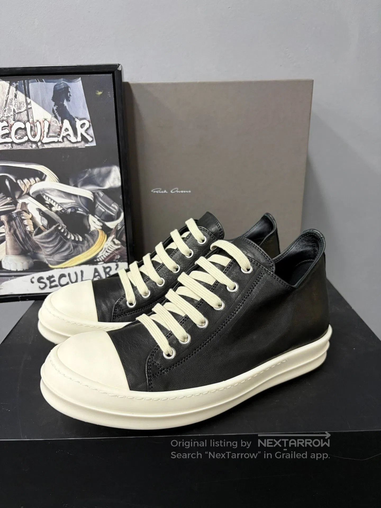 Rick Owens Rick Owens Black White Low. Size US 7 / EU 40 - 1 Thumbnail