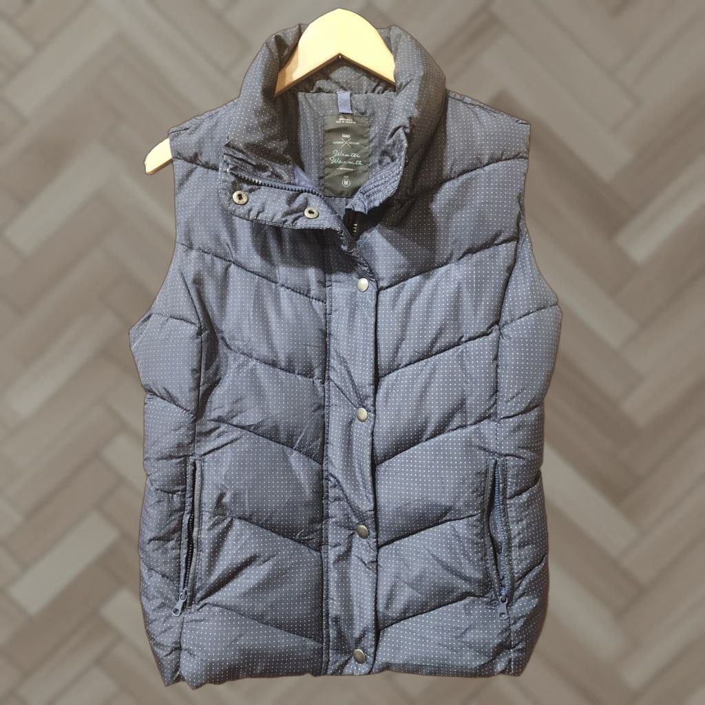 Gap Gap Vest Women's Puffer Nylon Snap Button Casual Warm Blue M Vest Regular Staysoft Size M / US 6-8 / IT 42-44 - 1 Thumbnail