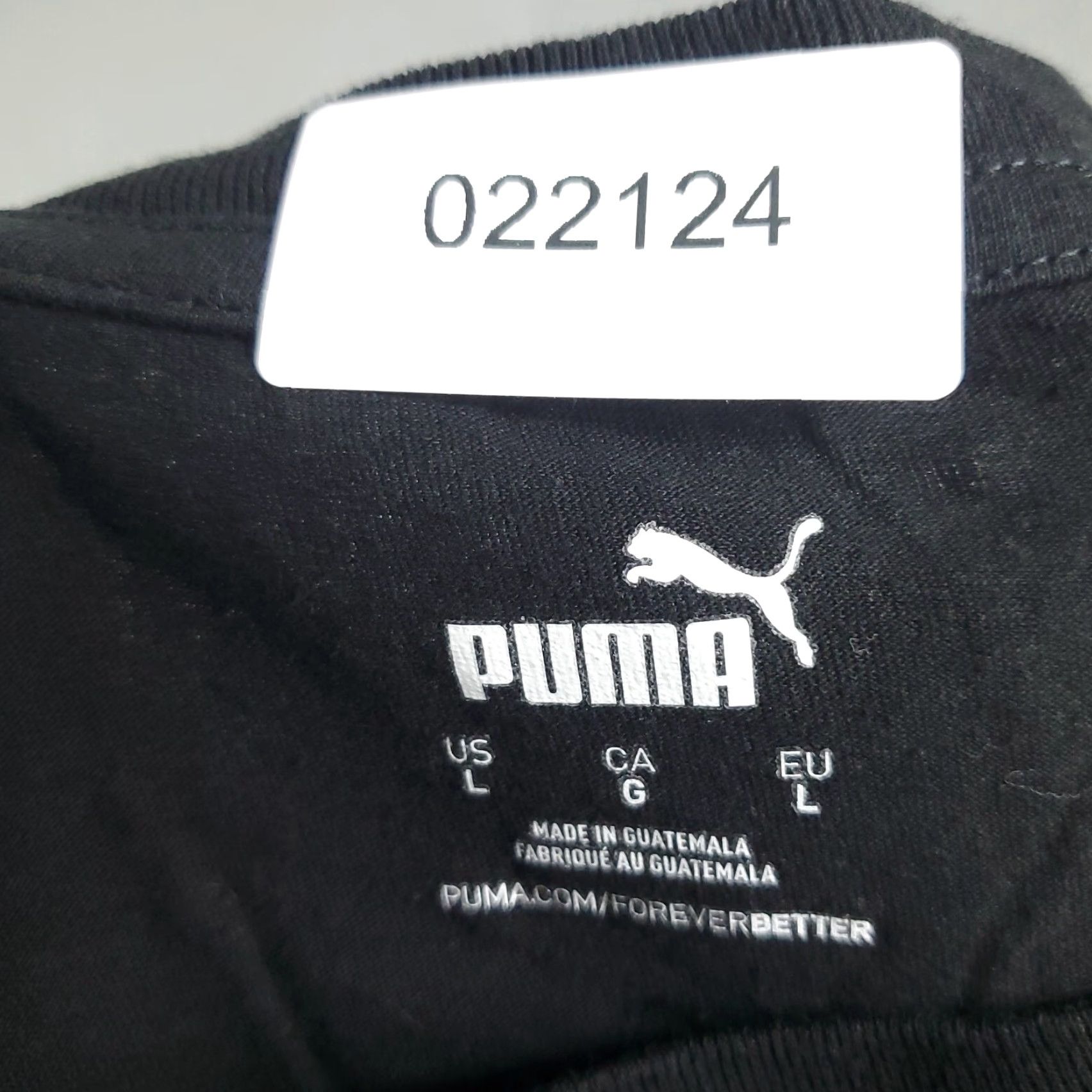 Puma PUMA T-Shirt Mens Size Large Black Logo Casual Short Sleeve Adult Size US L / EU 52-54 / 3 - 8 Thumbnail