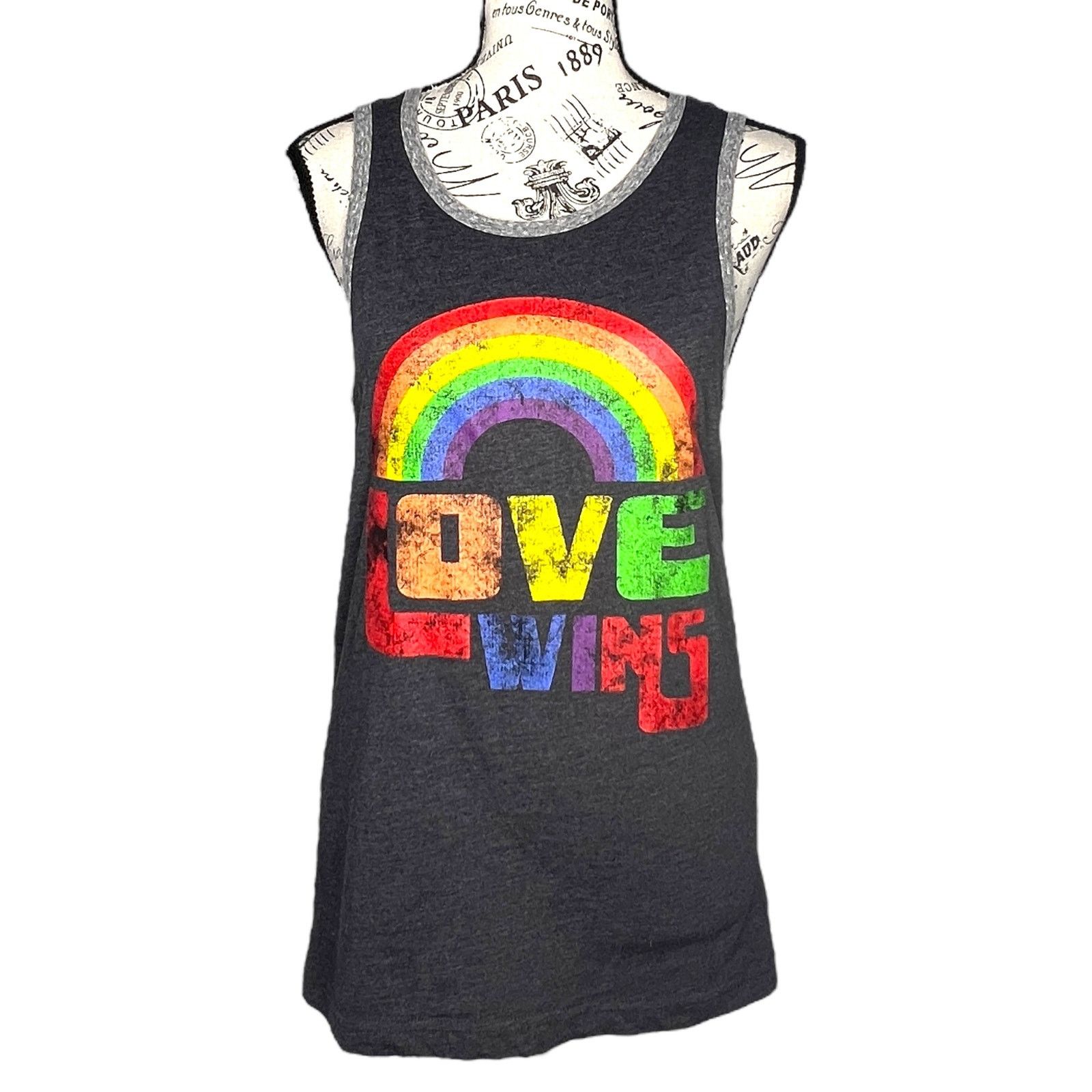 Other Love Wins Rainbow Pride Contrasting Trim Tank Top Size US XS / EU 42 / 0 - 1 Thumbnail
