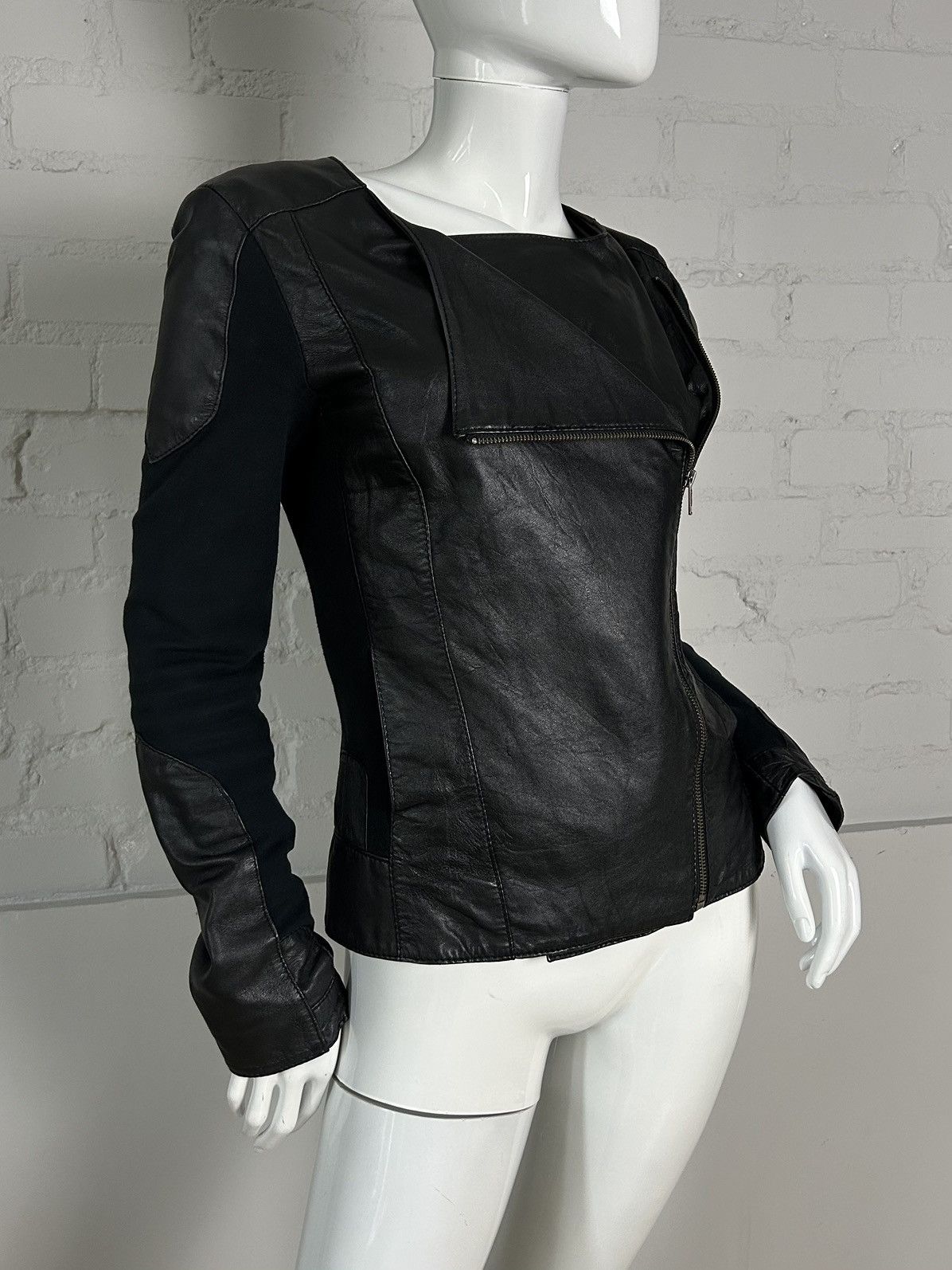 Other Vintage biker asymmetric leather jacket Size S / US 4 / IT 40 - 8 Thumbnail