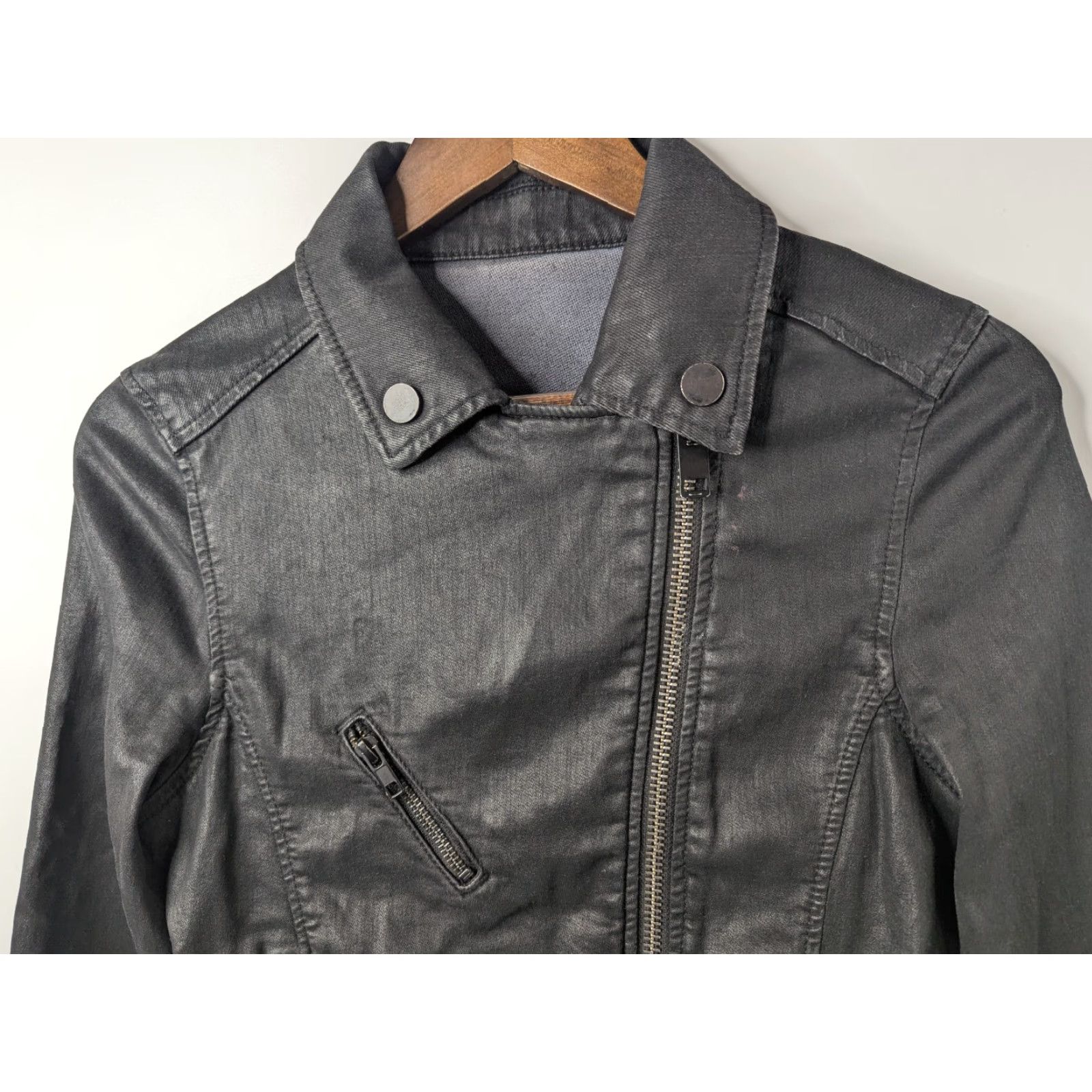 Diesel VINTAGE Diesel Kerbi Black Zip Up Coated Faux Leather Moto Biker Jacket Women's XS Size XS / US 0-2 / IT 36-38 - 5 Thumbnail