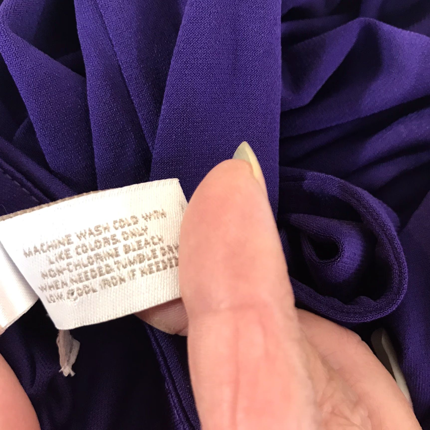 Vintage Chico's Women's Purple X-Soft Belted Midi Dress Size S Spring Summer Casual Workwear Size S / US 4 / IT 40 - 4 Thumbnail
