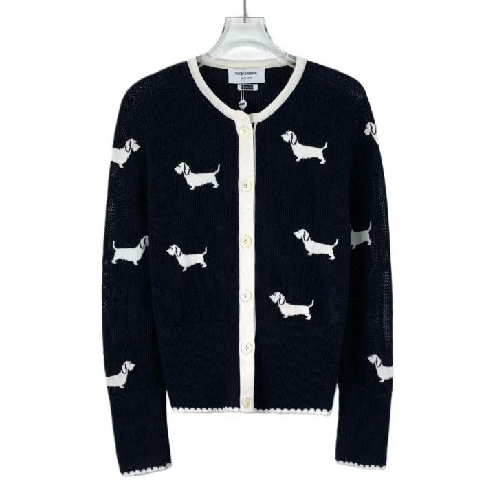 Thom Browne Thom Browne Dog Intarsia Cotton Sweater Size US XXS / EU 40 - 1 Thumbnail