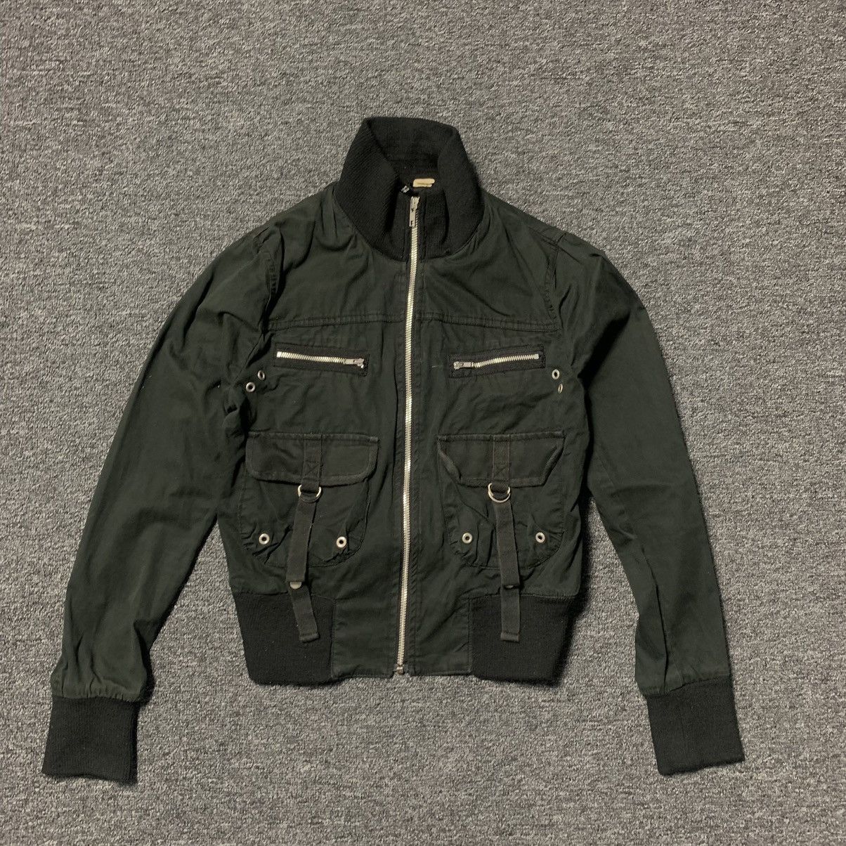 Other Vintage black parachute bomber pockets crop Diveded Jacket Size S / US 4 / IT 40 - 1 Thumbnail