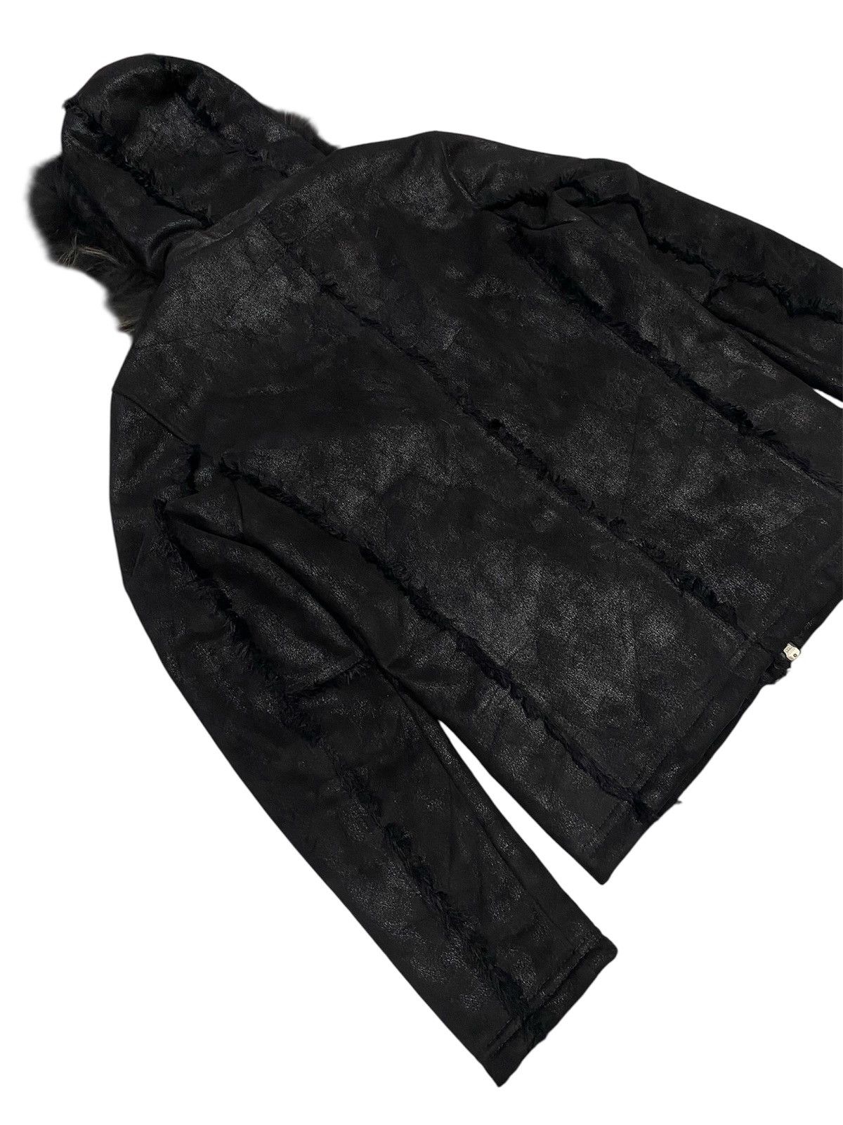 GOSTAR DE FUGA Fuga Waxed Faux Fur Suede Cotton Hoodie Jacket Size M / US 6-8 / IT 42-44 - 24 Thumbnail