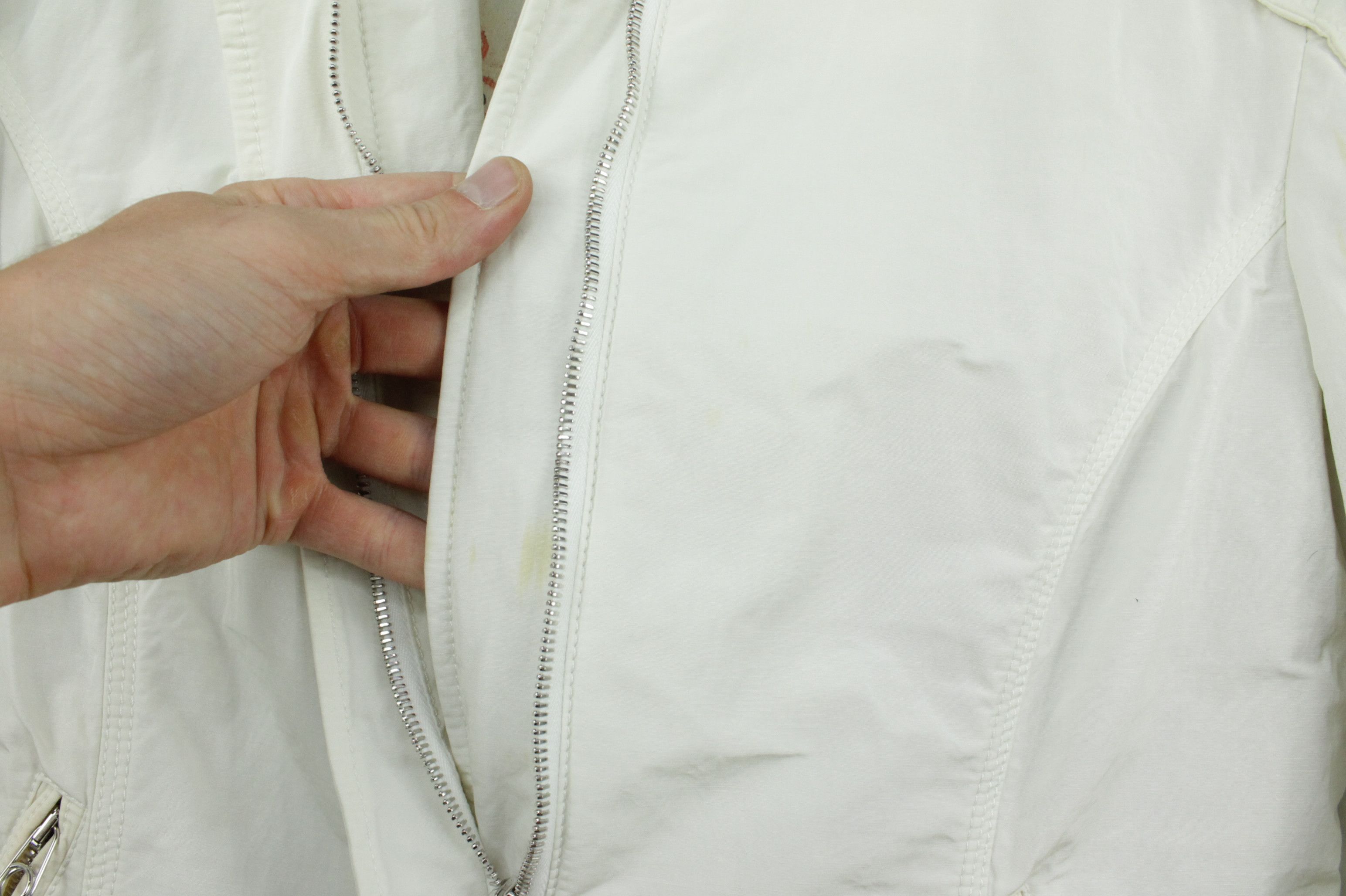 JET SET JET SET White Nylon Light Casual Women's Jacket Size L / US 10 / IT 46 - 5 Thumbnail