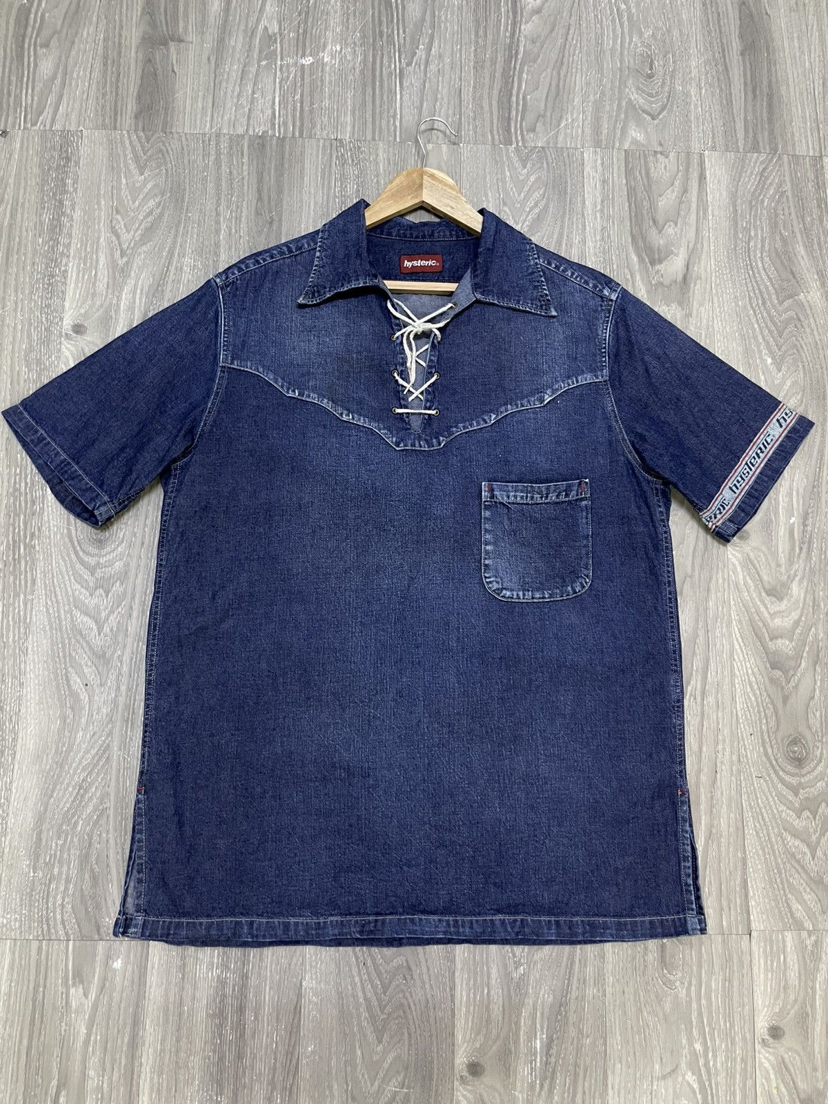 Hysteric Glamour 🔥Hysteric Glamour🔥 Denim Short Sleeve Size US L / EU 52-54 / 3 - 10 Thumbnail