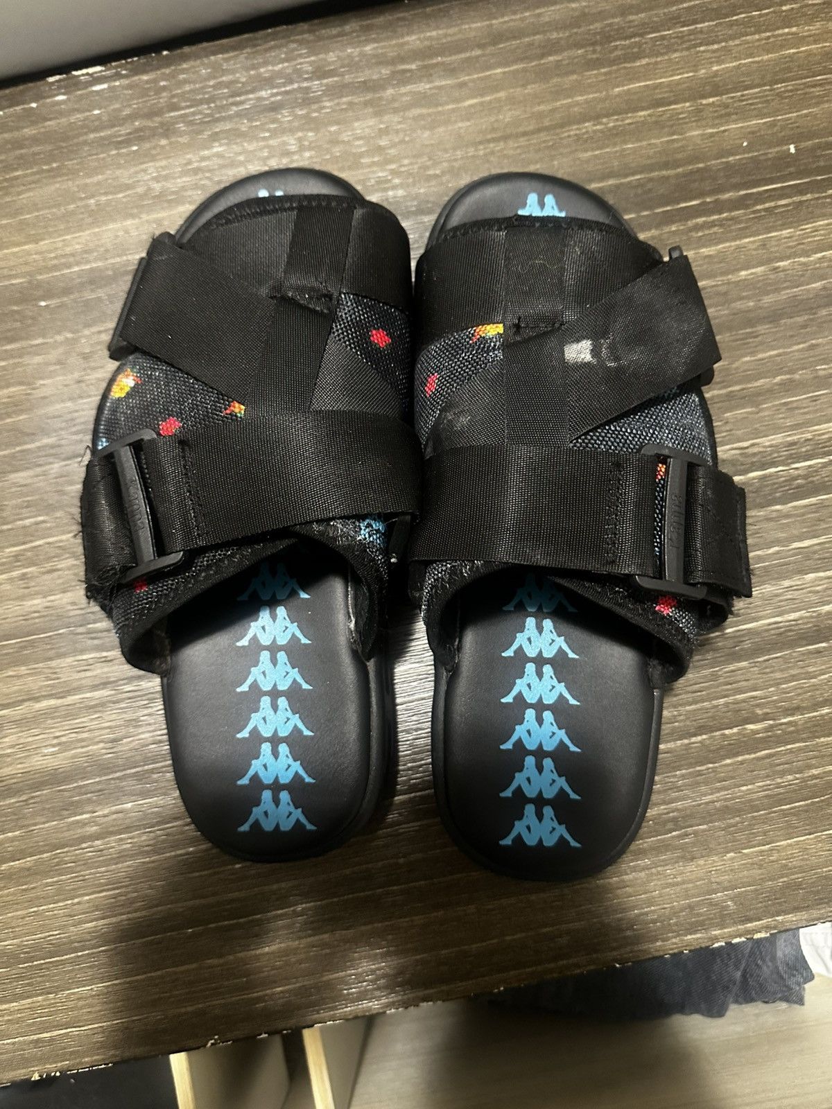 Kappa Black Kappa sandals with blue accents Size US 9.5 / EU 42-43 - 4 Thumbnail