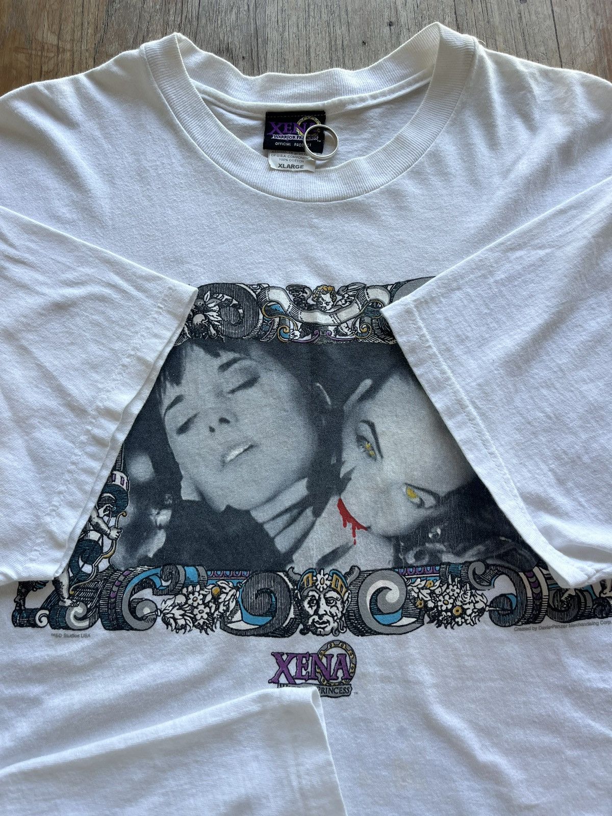 Vintage Vintage XENA WARRIORS PRINCESS 90’s Movie Film Tshirt Size US XL / EU 56 / 4 - 10 Thumbnail