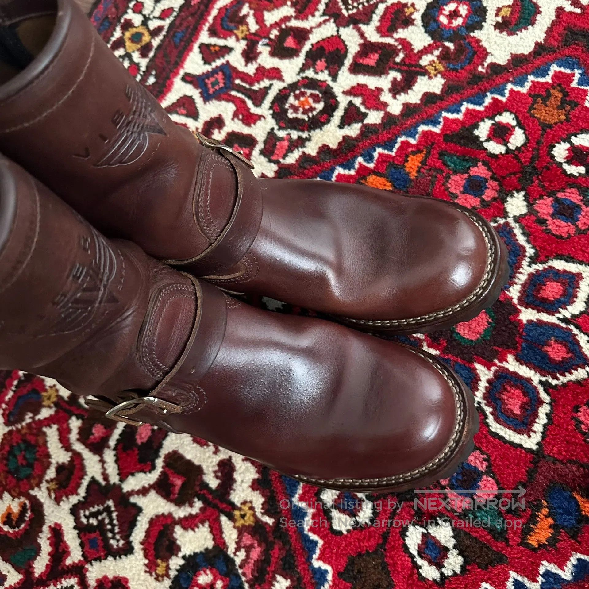 Viberg Viberg Engineer Boots Red Leather 8E. Size US 8 / EU 41 - 6 Thumbnail