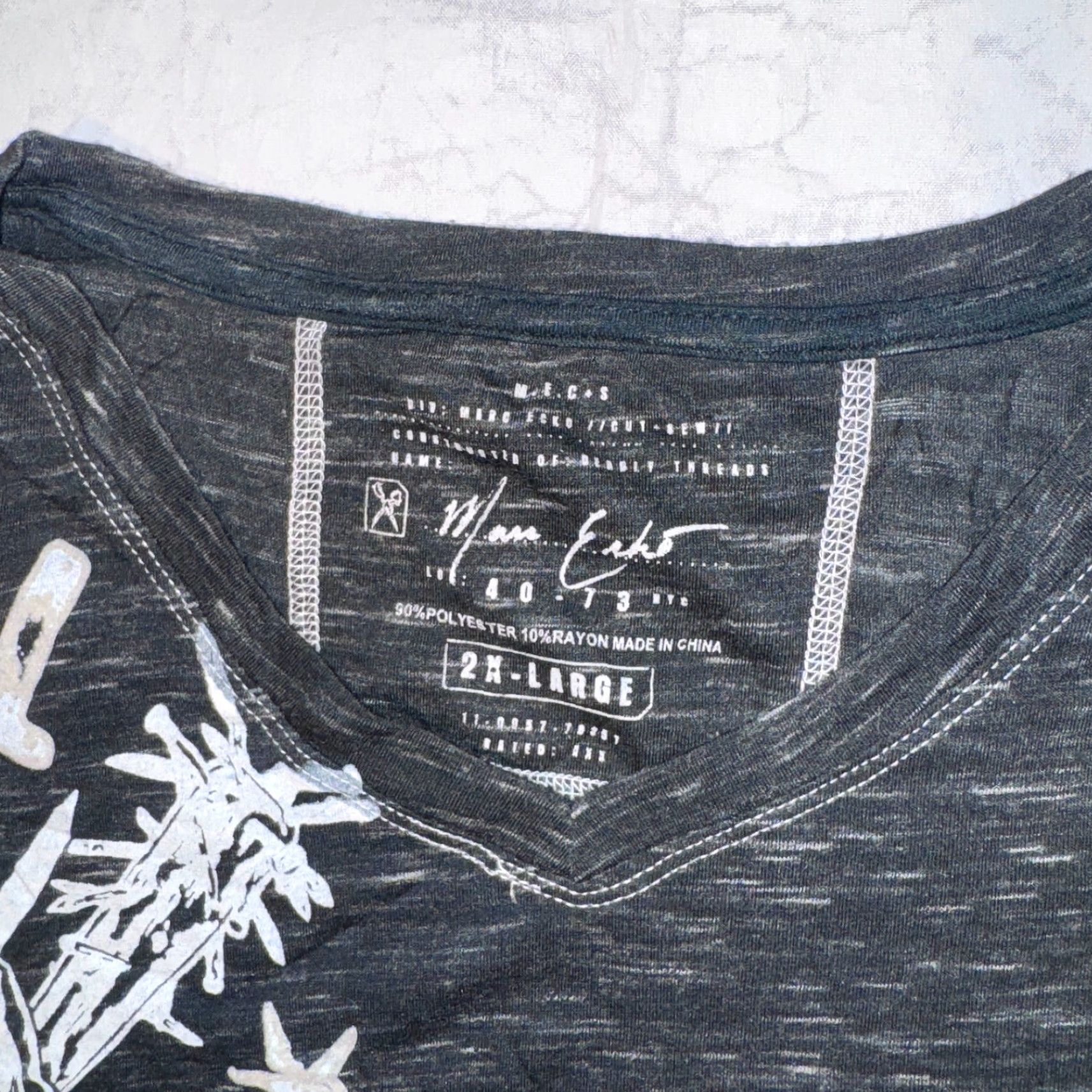 Affliction VINTAGE Marc Ecko Rebel Riot Deadly Threads Affliction Punk Biker Emocore T-Shirt 2XL Black Men Crew Neck Short Sleeve Logo Pattern Solid, Tshirt Size US XXL / EU 58 / 5 - 2 Thumbnail