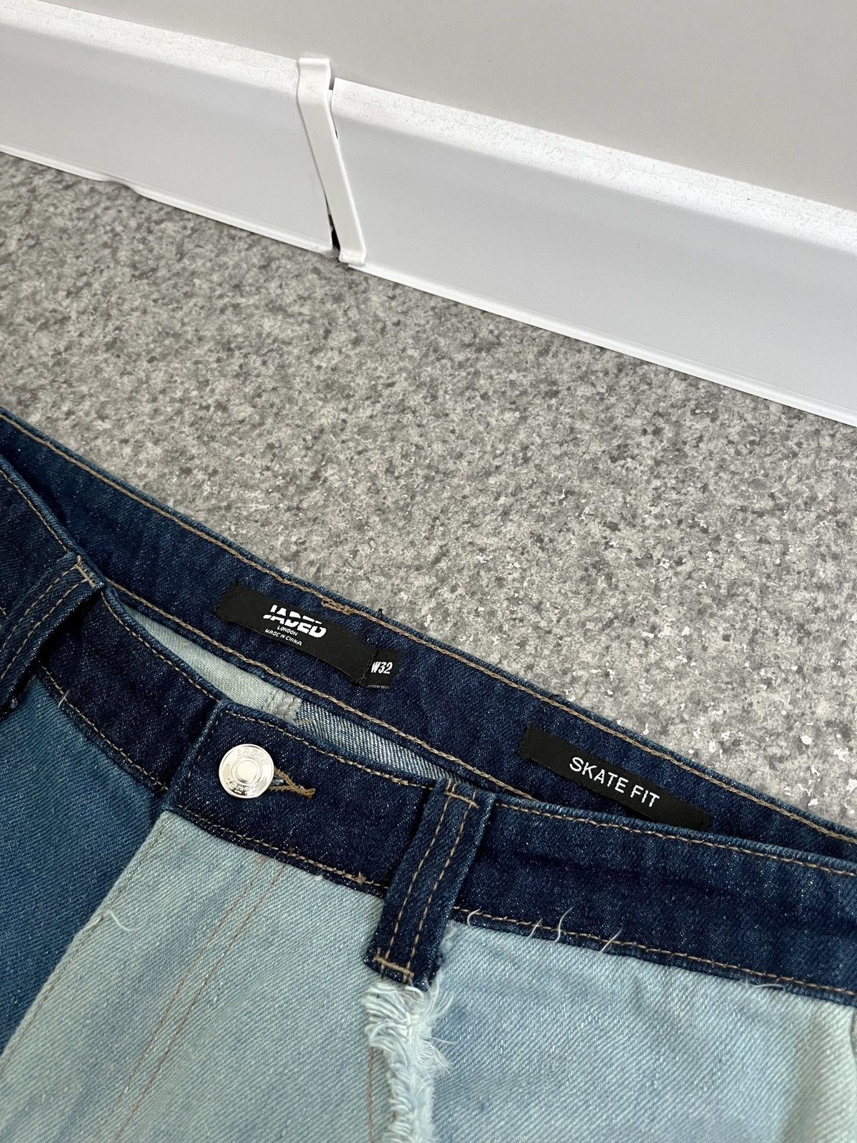 Jaded London Jaded London Frayed Patchwork Denim Skate Jeans mens W 32 Size US 32 / EU 48 - 6 Thumbnail