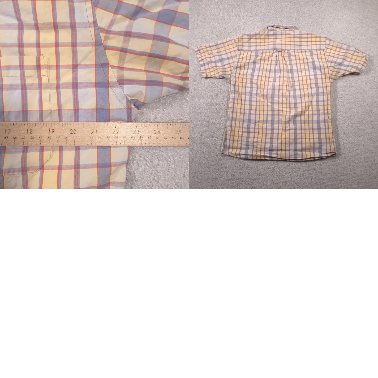 Pendleton Pendleton Shirt Mens Large Plaid Short Sleeve Button-Down Pocket Multicolor Pastel Check Subtle Wrinkles Size US L / EU 52-54 / 3 - 9 Thumbnail