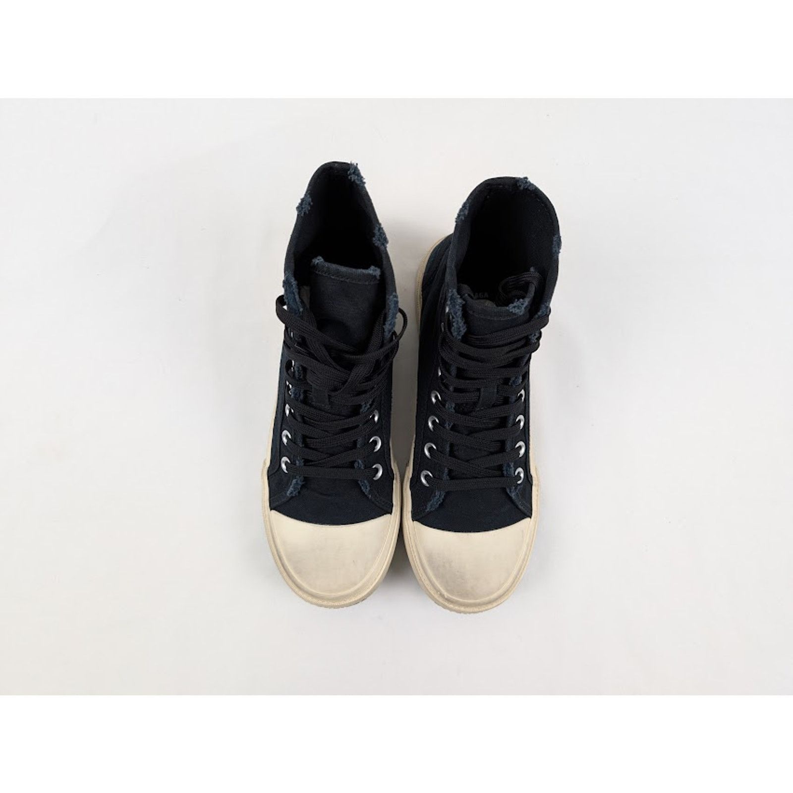 Balenciaga o1rshd1 Q:2 / Paris High-Top Sneakers in Black/White Size US 8 / EU 41 - 8 Thumbnail