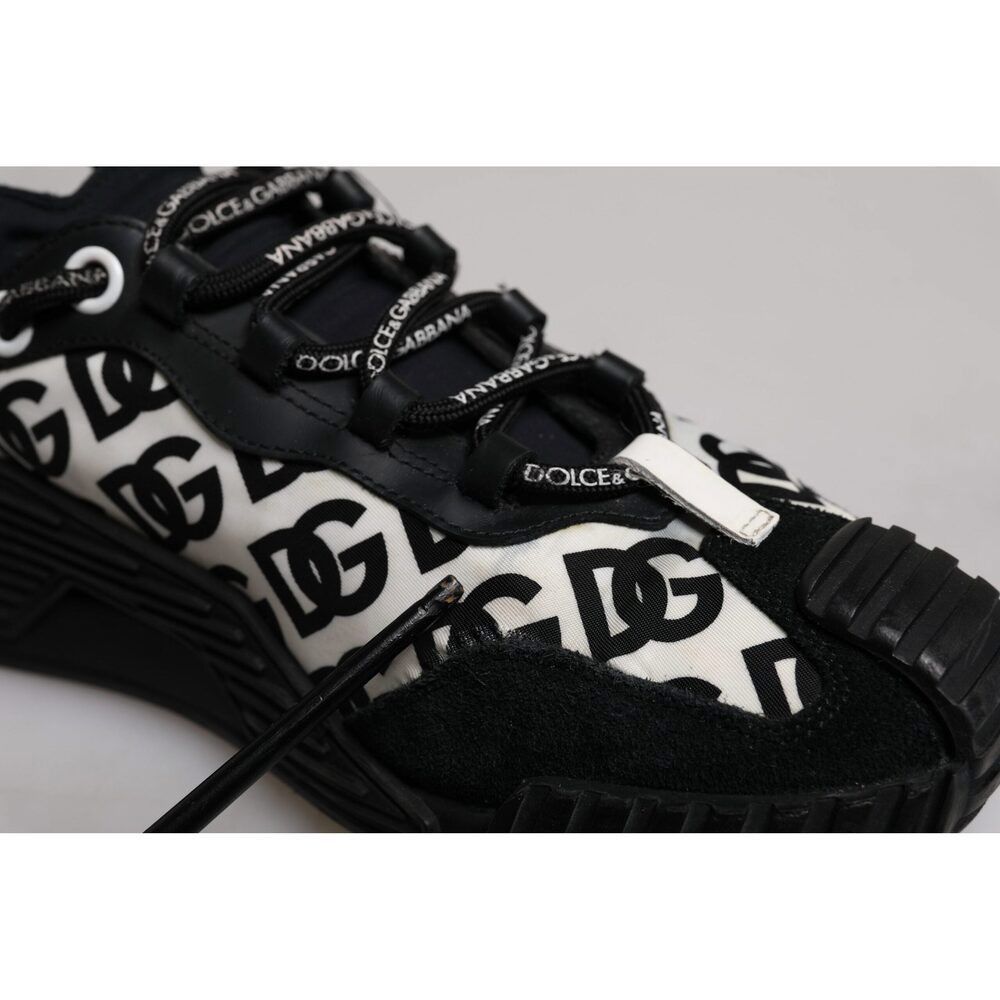 Dolce & Gabbana Dolce & Gabbana Black Logo Lace Up Low Top NS1 Sneakers Shoe Size US 9 / EU 42 - 8 Thumbnail