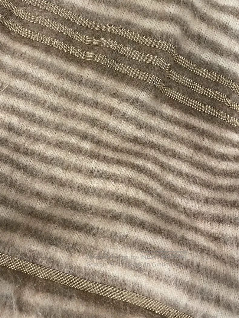 Brunello Cucinelli Brunello Cucinelli Studded striped new wool sweater Size XL / US 12-14 / IT 48-50 - 8 Thumbnail