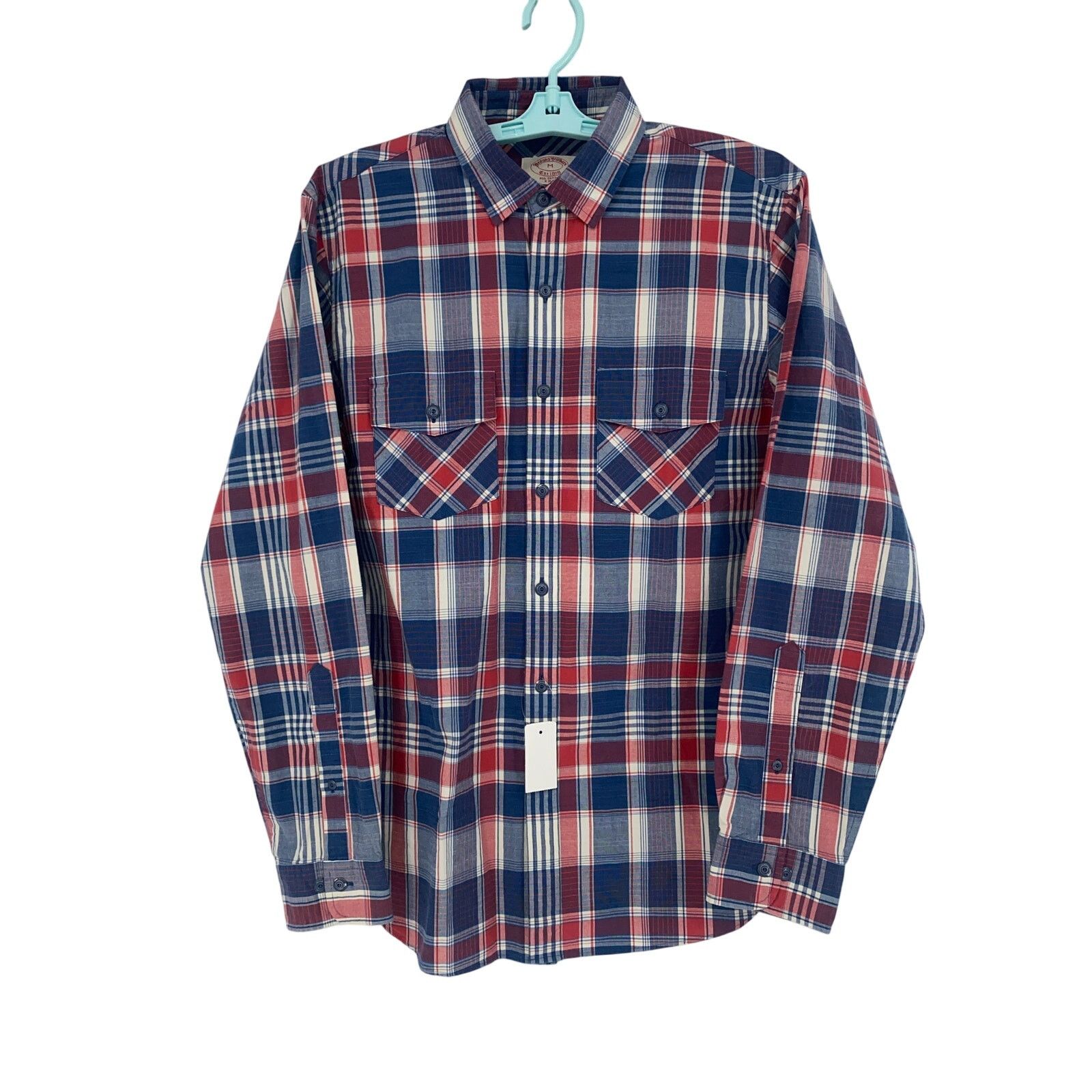 Brooks Brothers Brooks Brothers Red White Blue Plaid Long Sleeve Shirt Mens Size US M / EU 48-50 / 2 - 1 Thumbnail