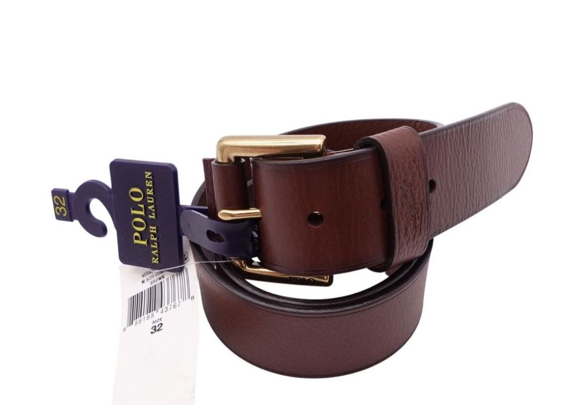 Polo Ralph Lauren Polo Ralph Lauren Signature Pony Leather Belt Mens 32 Brown Size 32 - 1 Thumbnail