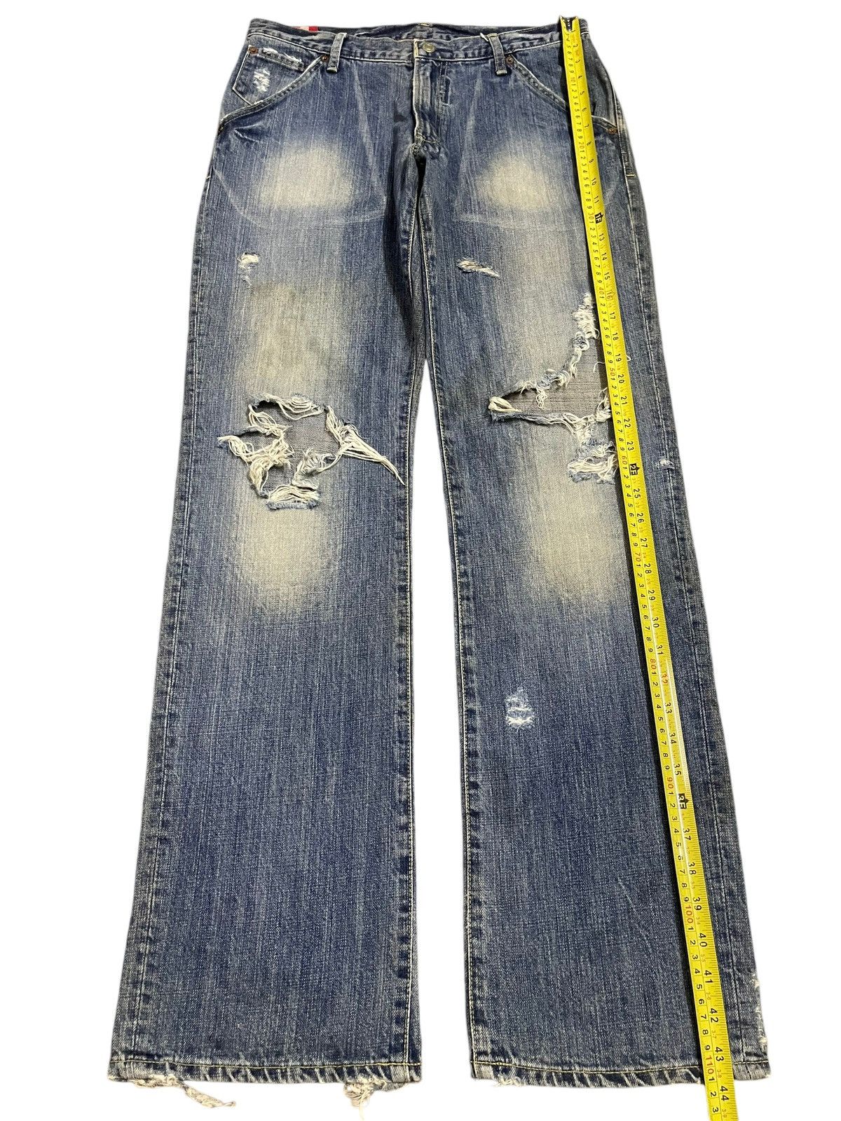 Blue Blue Japan Vintage Japanese Blue Way Bleached Distressed Baggy Jeans Size US 32 / EU 48 - 14 Thumbnail