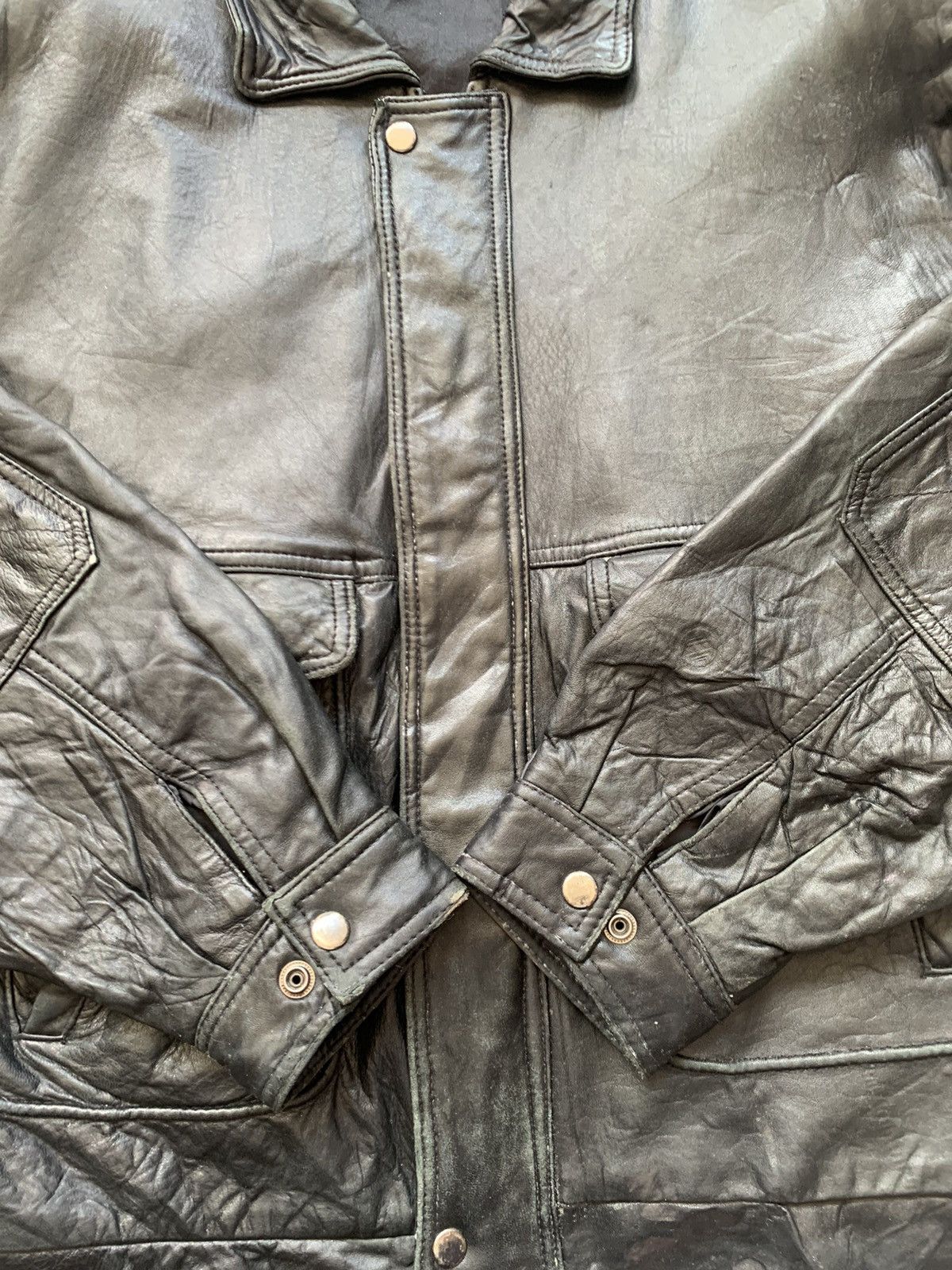 Genuine Leather Vintage Japanese Brand Maxima Flight Bomber Leather Jacket Size US M / EU 48-50 / 2 - 10 Thumbnail