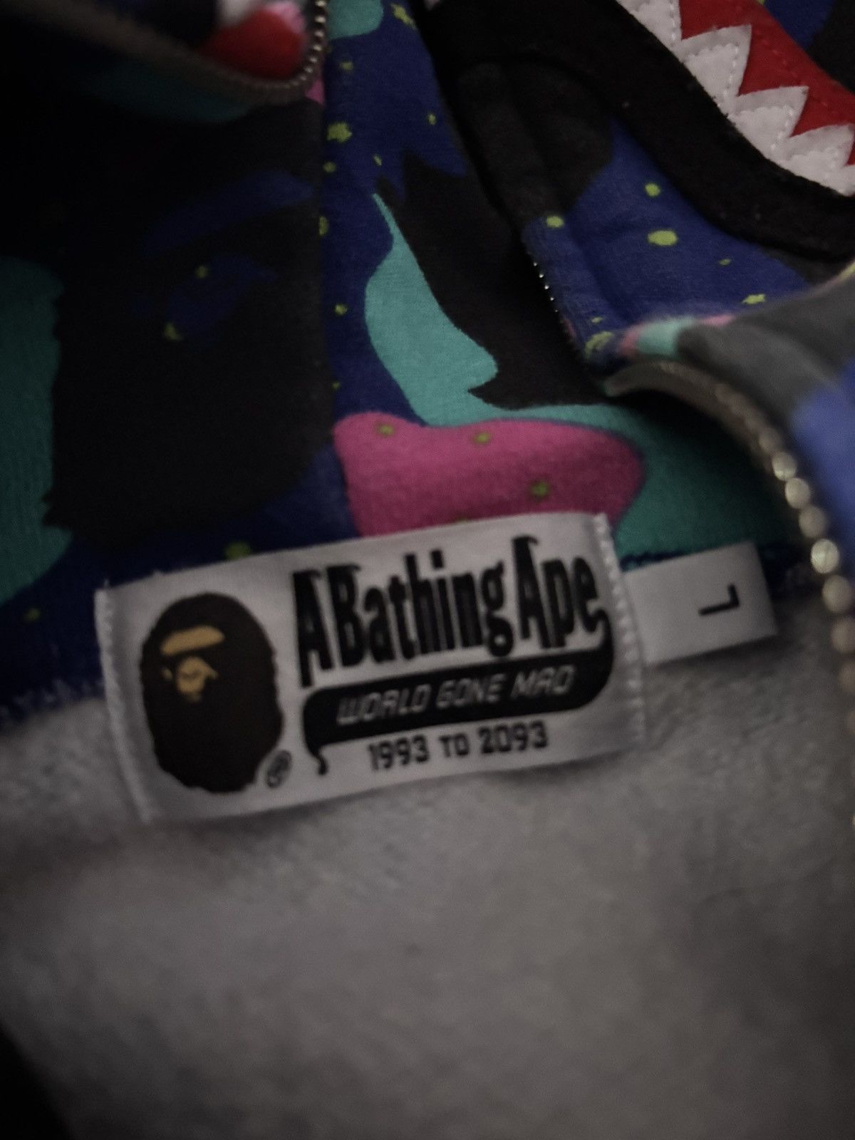 Bape Bape x Kid Cudi Shark Hoodie Size US L / EU 52-54 / 3 - 6 Thumbnail