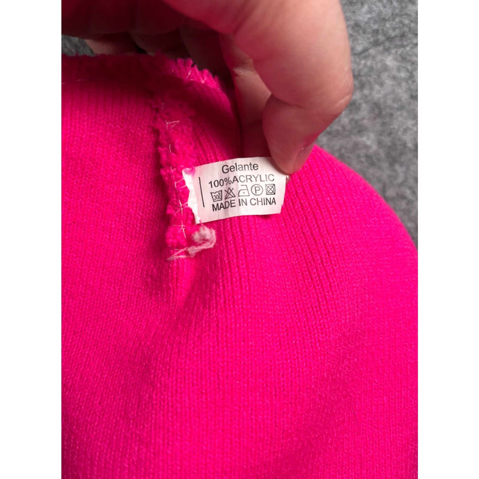 Vintage Gelante Beanie Knit Adult One Size Neon Pink 100% Acrylic Winter Ski Outdoor Unisex Hats Mens Womens Size ONE SIZE - 6 Thumbnail