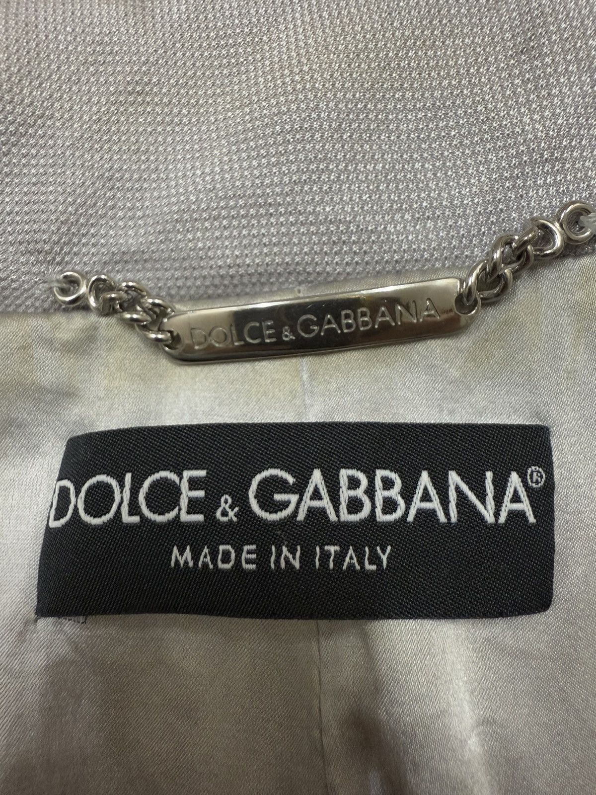 Dolce & Gabbana Dolce & Gabbana Women’s Career Double Colar Linen Blazer Size XS / US 0-2 / IT 36-38 - 7 Thumbnail
