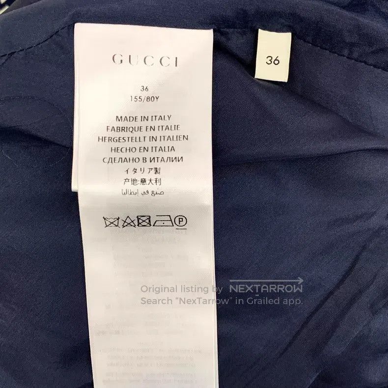Gucci Gucci Dark blue logo jacquad full-print cotton lapel singl Size XS / US 0-2 / IT 36-38 - 6 Thumbnail