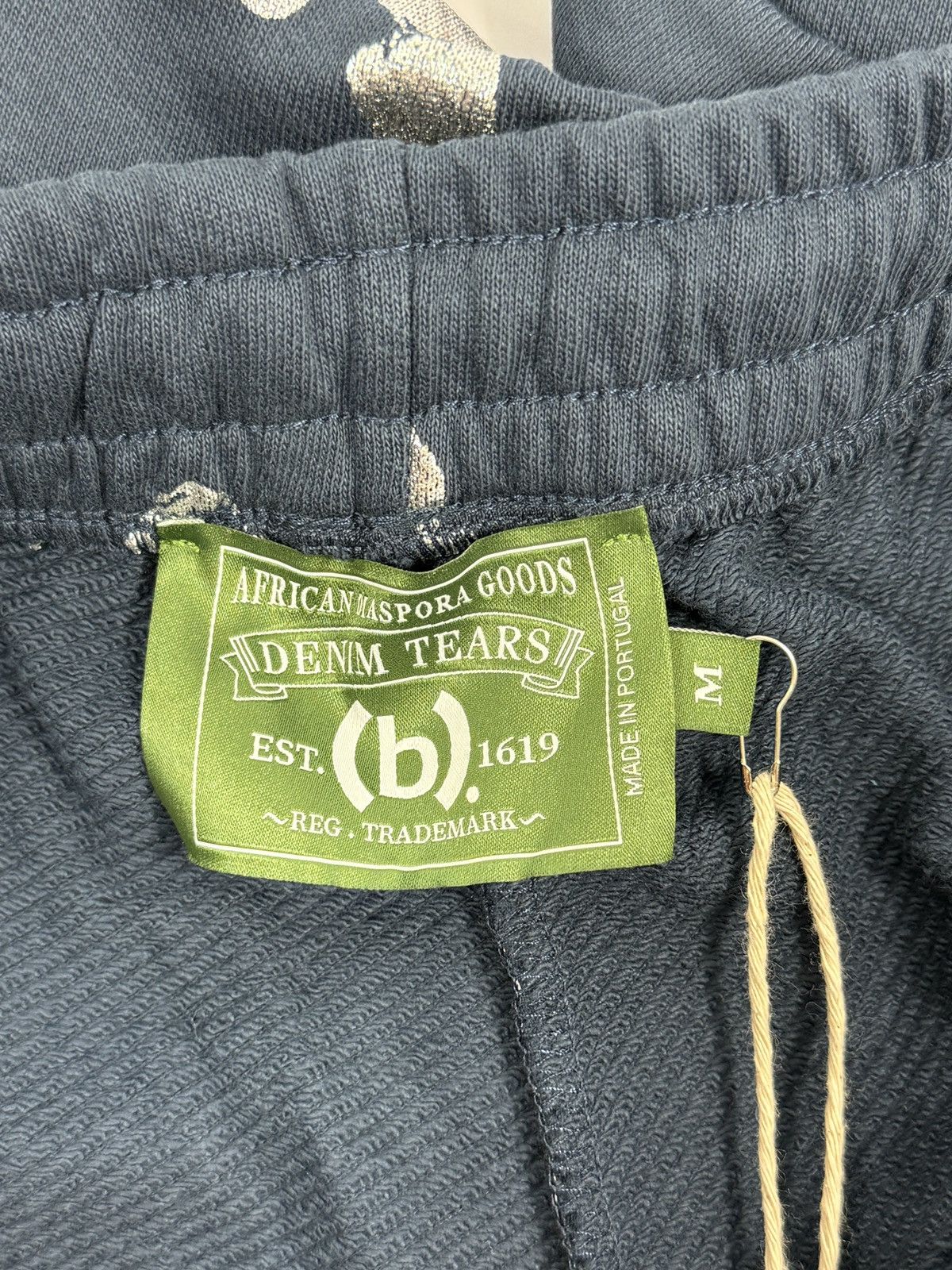 DENIM TEARS x BSTROY SILVER LOGO PRINT JOGGERS Size US 32 / EU 48 - 4 Thumbnail