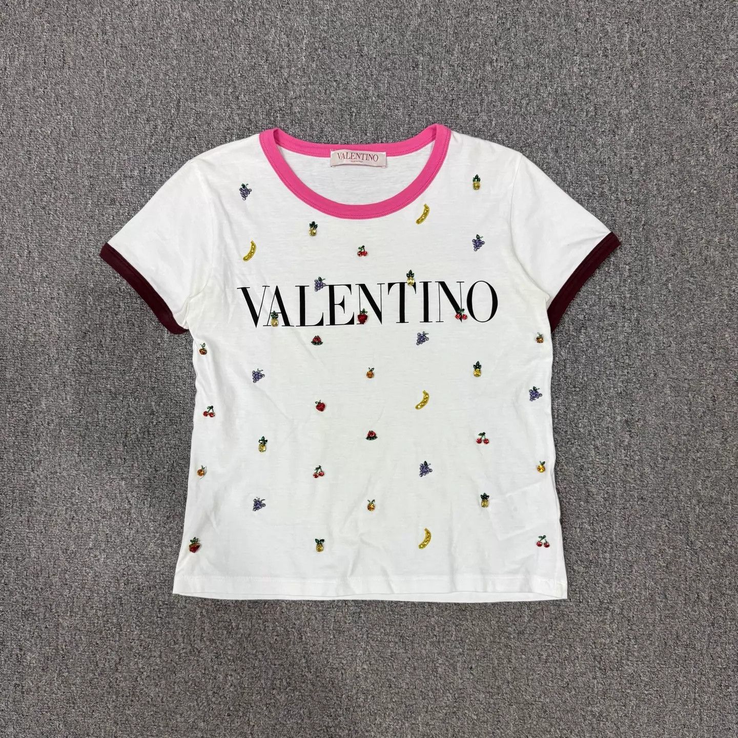 Valentino Valentino Beaded Short Sleeve Tee M 99 New Size M / US 6-8 / IT 42-44 - 1 Thumbnail