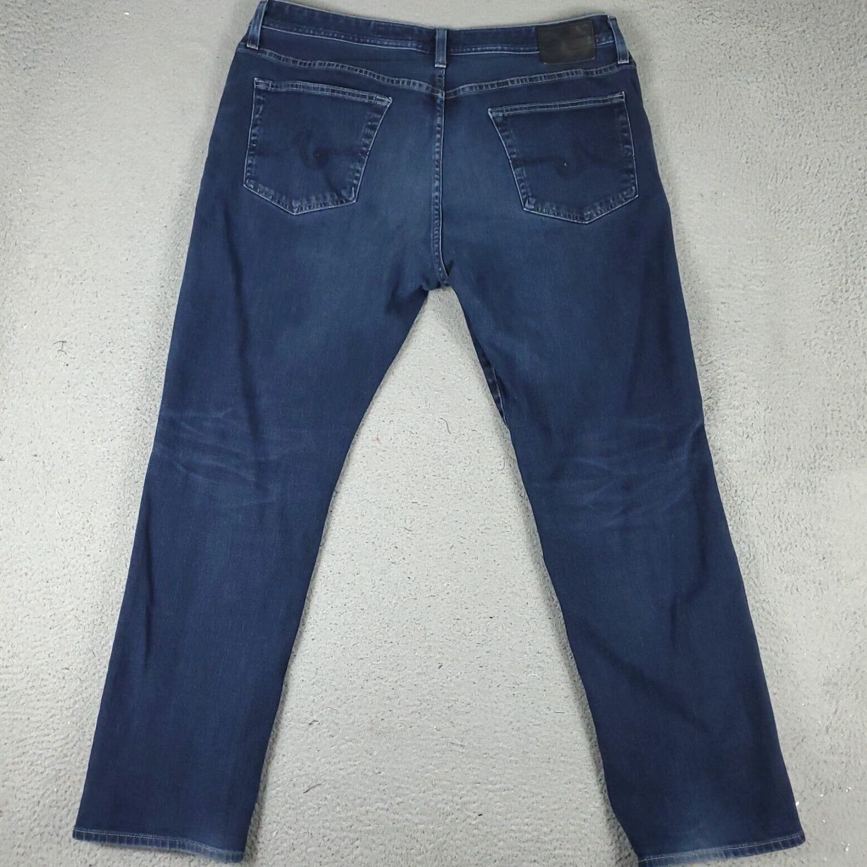 Denime AG Adriano Goldschmied Mens 40x33 The Graduate Straight Blue Denim Jeans Pants Size US 40 / EU 56 - 6 Thumbnail