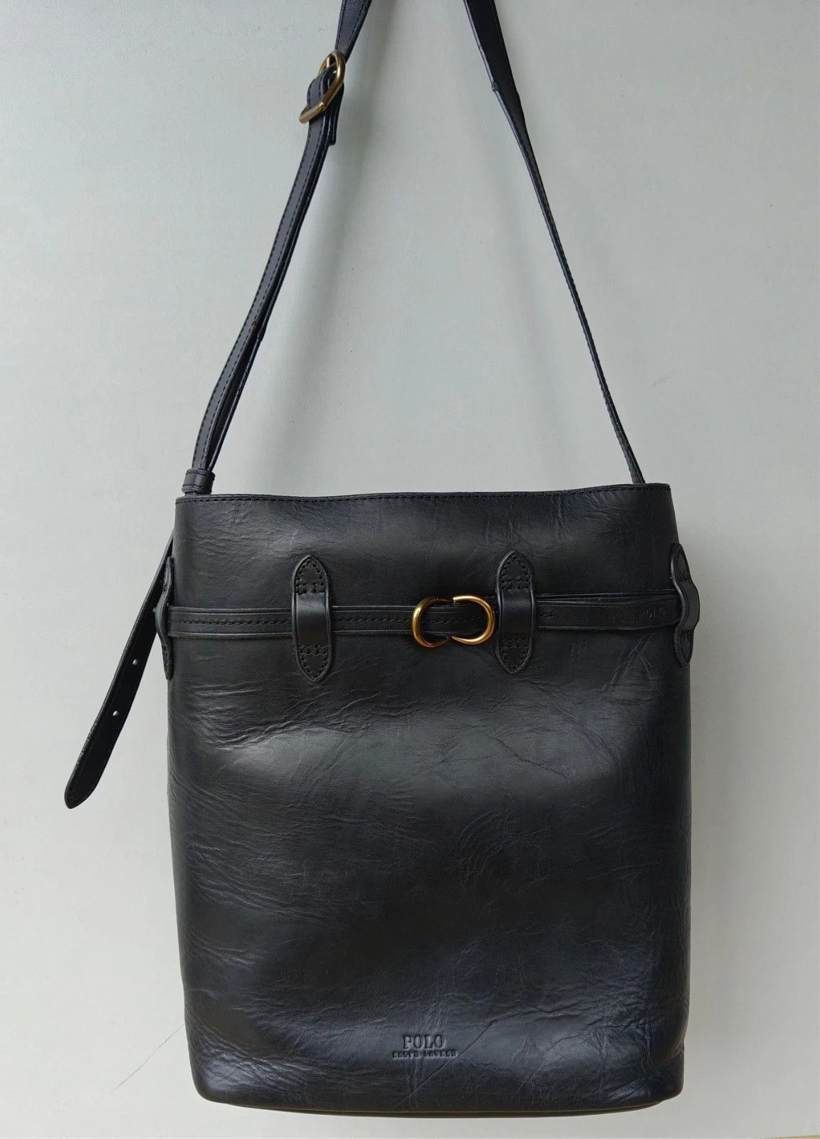 Polo Ralph Lauren Polo Ralph Lauren Bellport Leather Large Bucket Bag FTP 0001 Size ONE SIZE - 1 Thumbnail