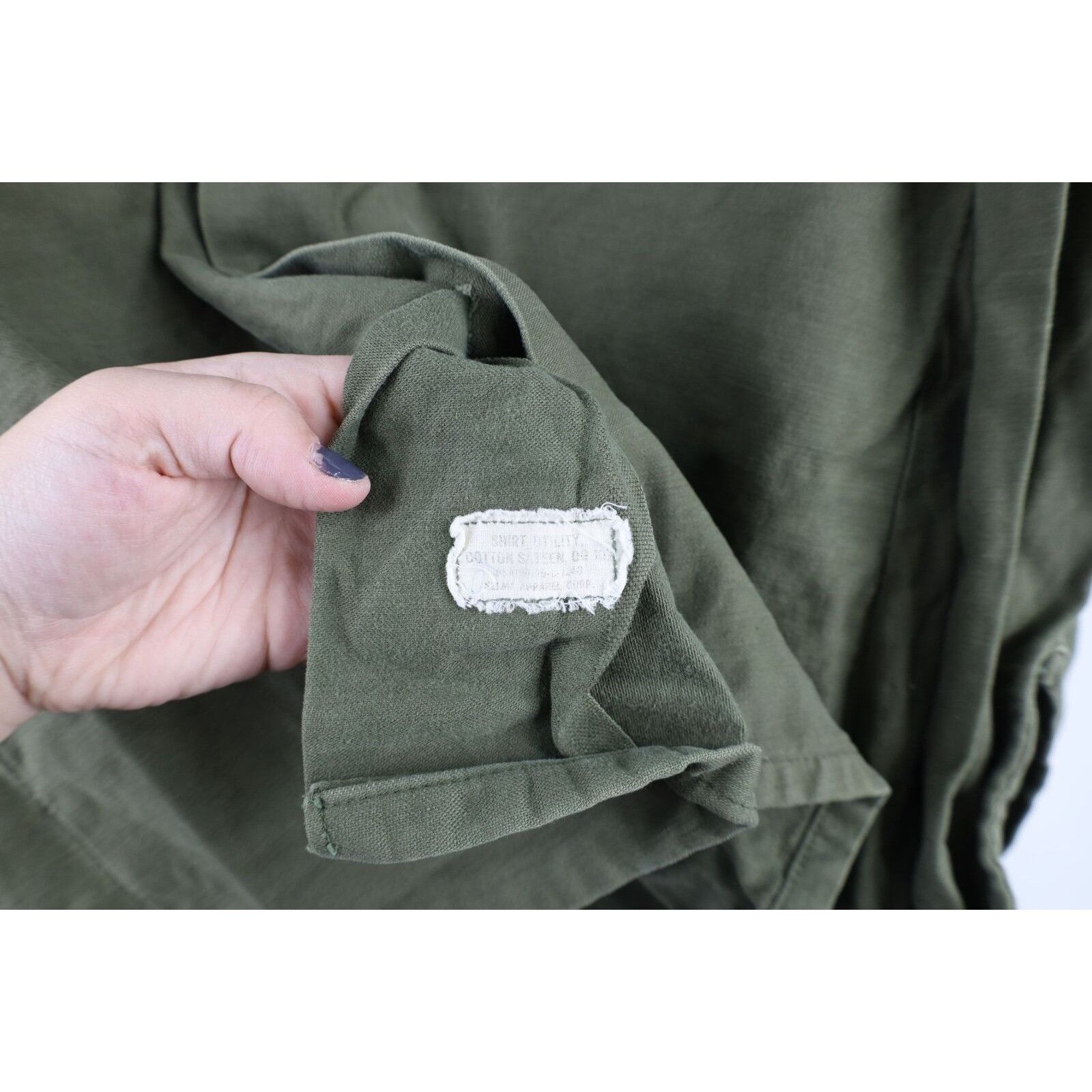 Vintage Vintage 70s Vietnam Era Cotton Sateen OG 107 Shirt Size US L / EU 52-54 / 3 - 5 Thumbnail