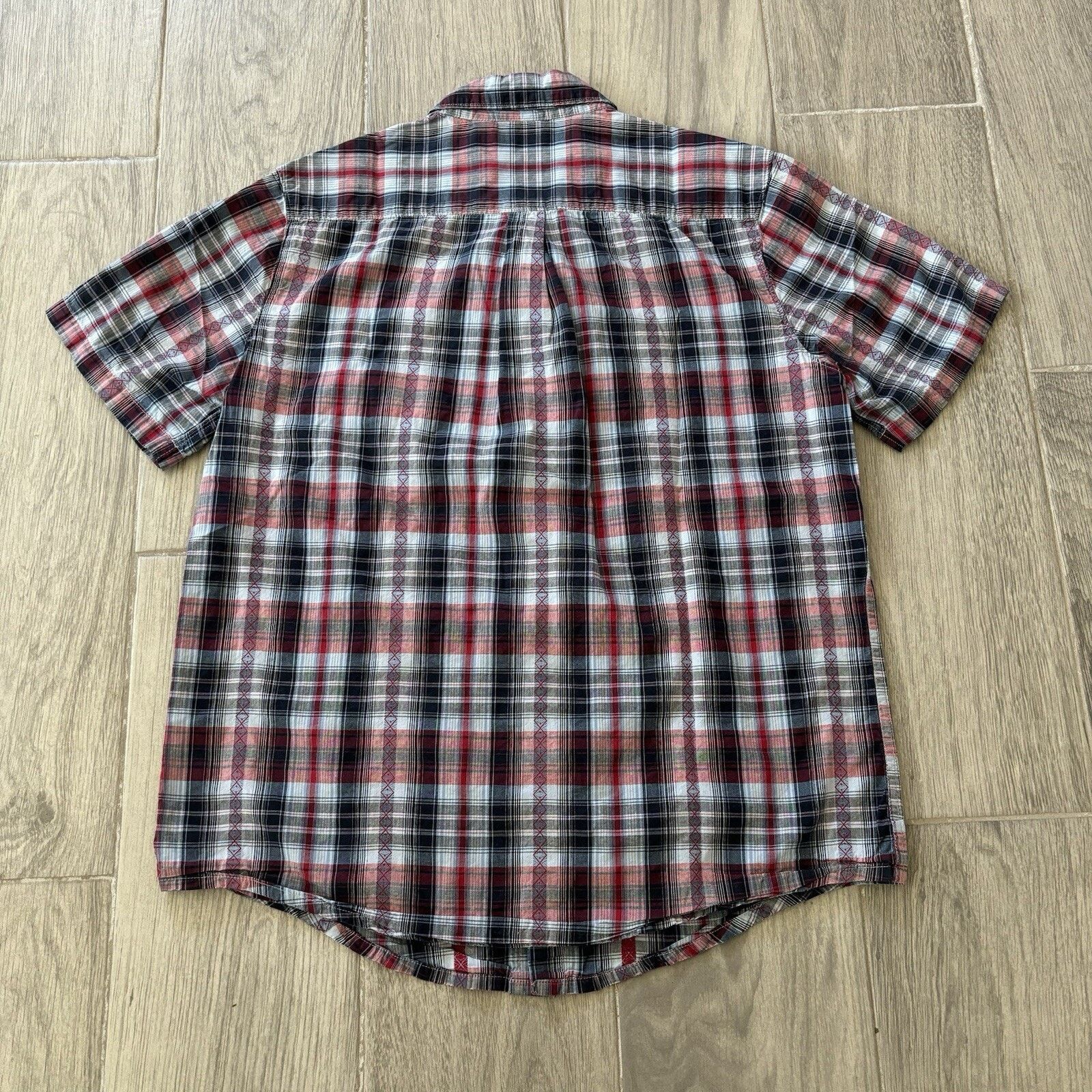 Merrell Merrell Hiking Shirt Men’s Medium UPF +20 Opti-Wick Red Blue Size US M / EU 48-50 / 2 - 2 Thumbnail