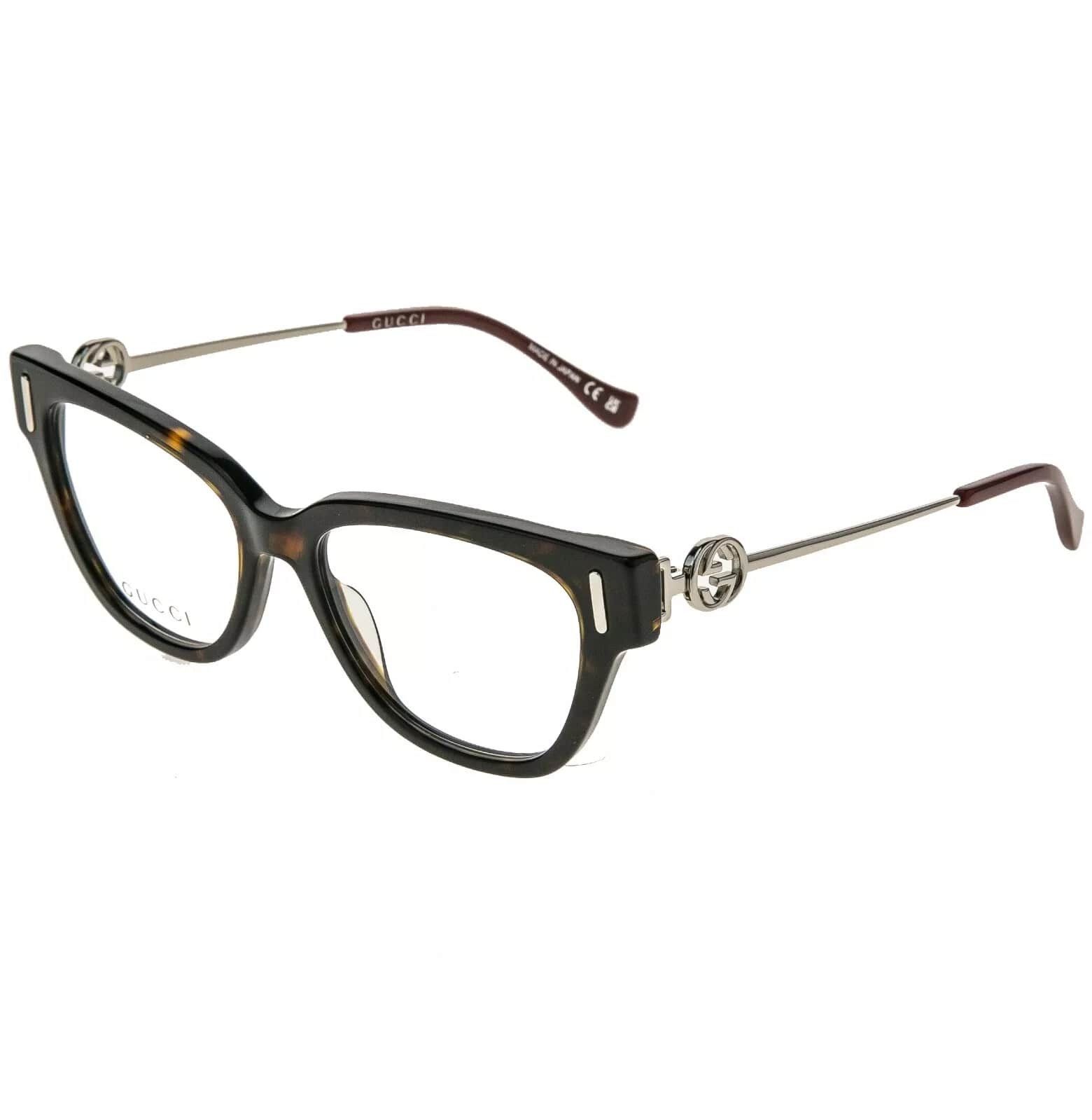 Gucci GUCCI 1205 Havana Silver Metal Logo Eyeglasses GG1205O 002 Size ONE SIZE - 9 Thumbnail