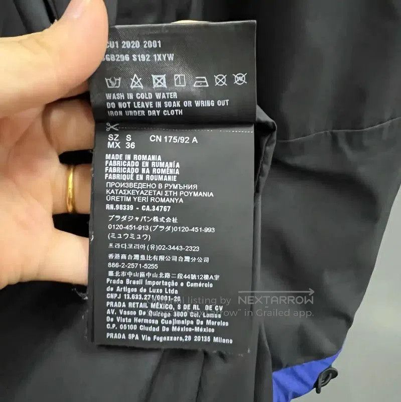 Prada Prada Blue Cotton Hooded Jacket for Men. Size US S / EU 44-46 / 1 - 4 Thumbnail