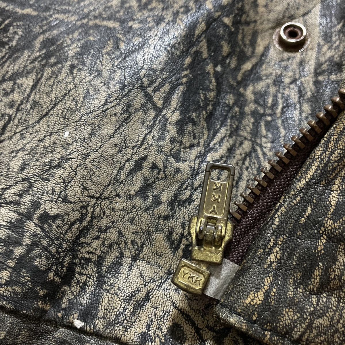 Ekam Vintage 90s Unknown Leather Jacket Boxy Rare Design Japanese Size US L / EU 52-54 / 3 - 10 Thumbnail