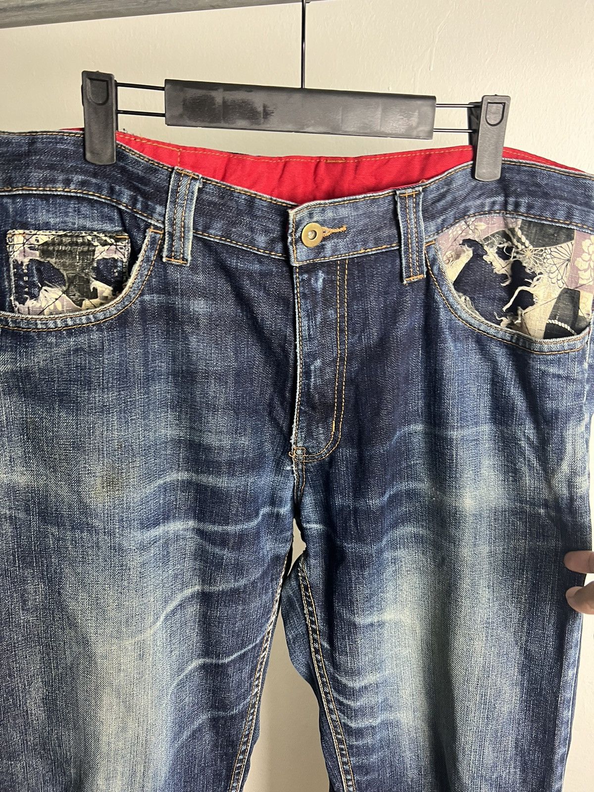 Japanese Brand × Kamakura × Vintage Vintage Kamakura Triple Pockets Embroidered Design Denim Size US 36 / EU 52 - 6 Thumbnail