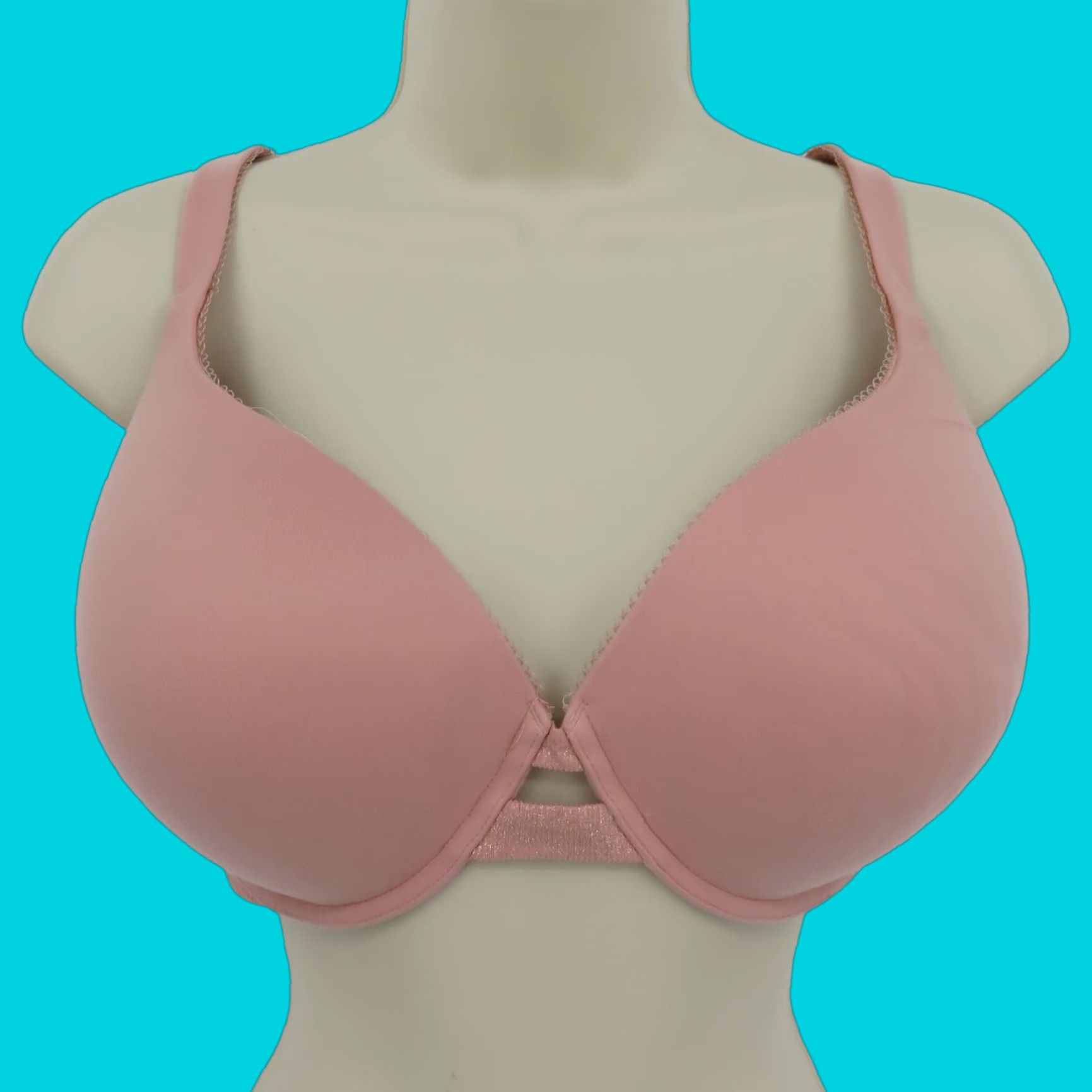 Victoria's Secret Viktorias Secret Body by Victoria Perfect Shape Bra Pink Shimmer 40DD Underwire T-Shirt Bra Womens DD Plus Size Size ONE SIZE - 1 Thumbnail