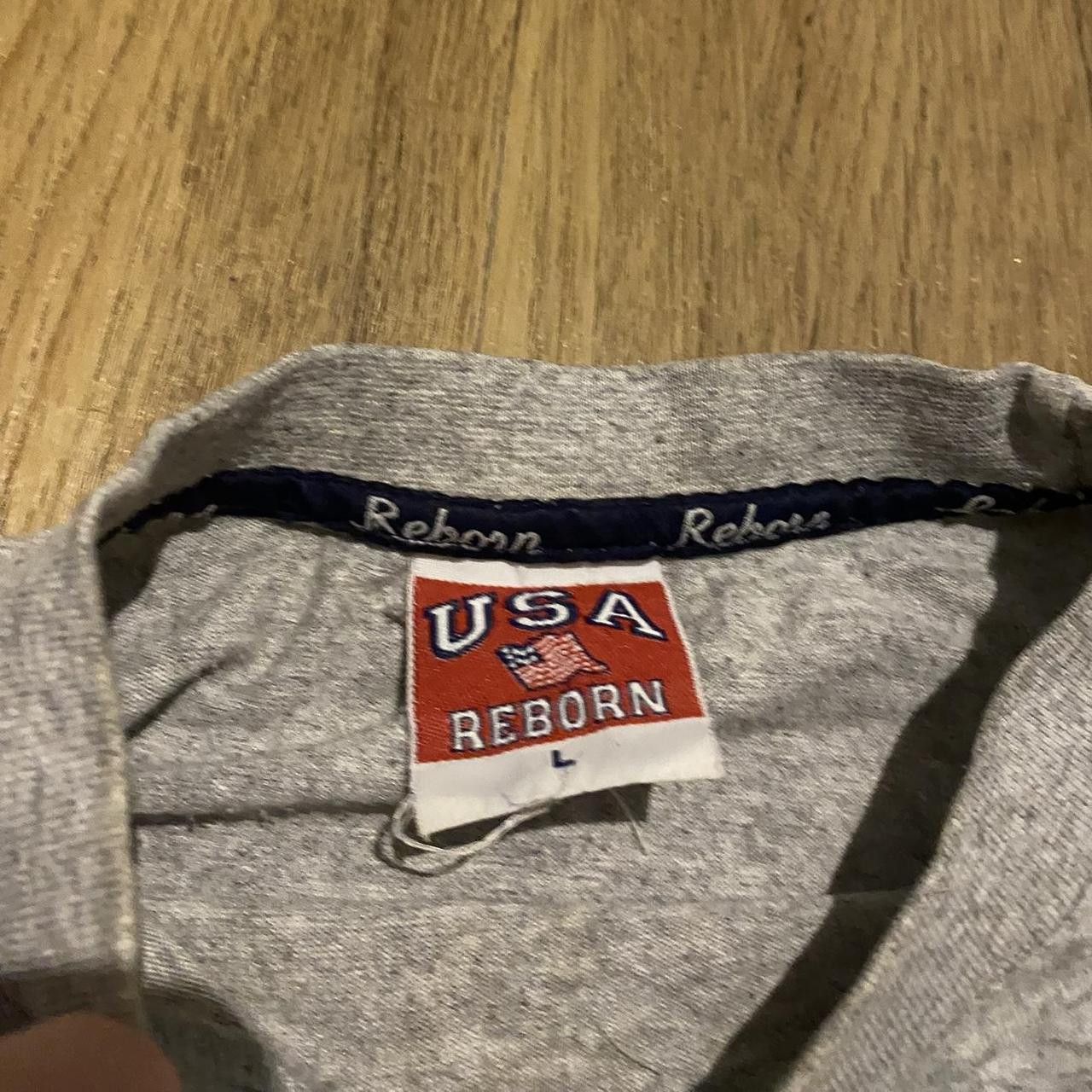 Other Grey vintage USA Reborn T-shirt with flag Size US L / EU 52-54 / 3 - 4 Thumbnail