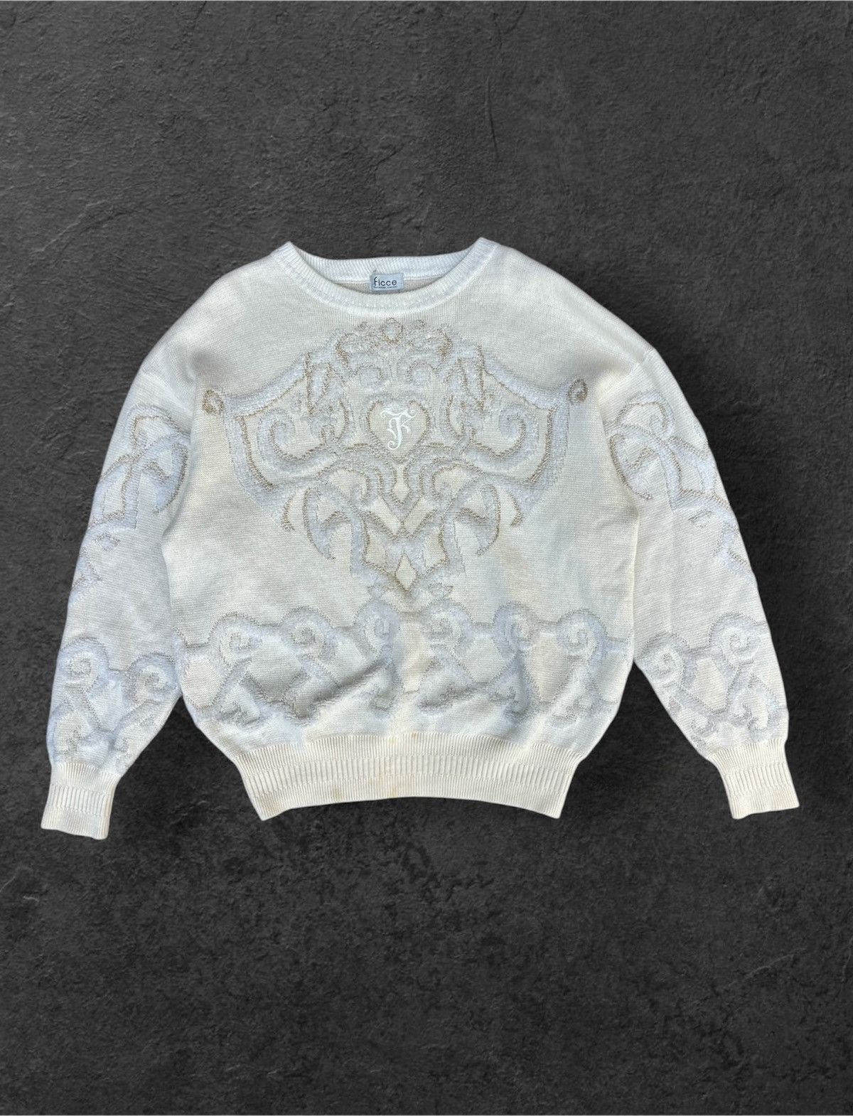 KMRii × Yasuyuki Ishii × Yoshiyuki Konishi Vintage Yoshiyuki Konishi Ficce Trompe L'oeil Knitwear Sweat Size US L / EU 52-54 / 3 - 1 Thumbnail